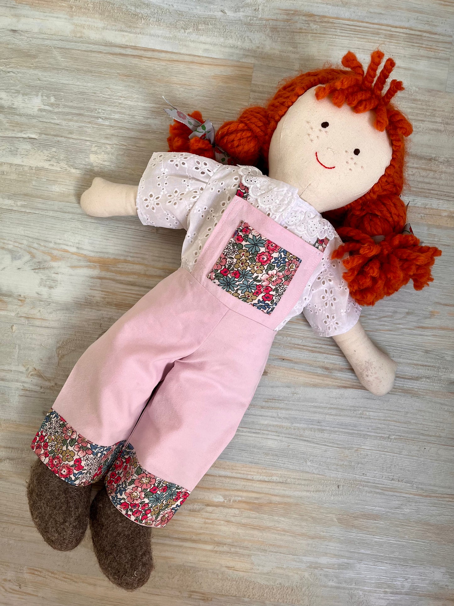 Doll Clothes, Dolls Dungarees and Blouse Set