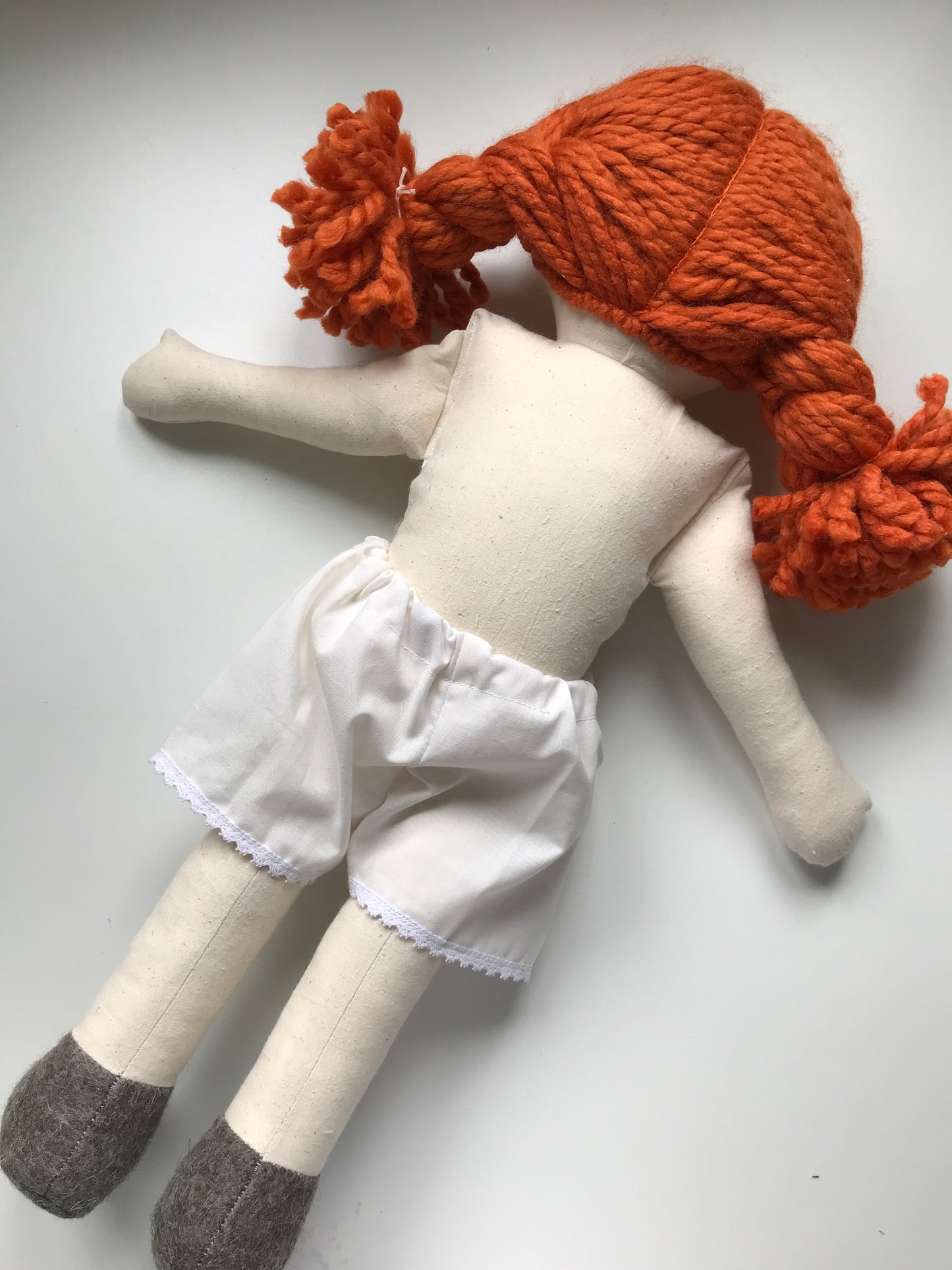 Handmade Rag Doll: Emily, Plain Legs