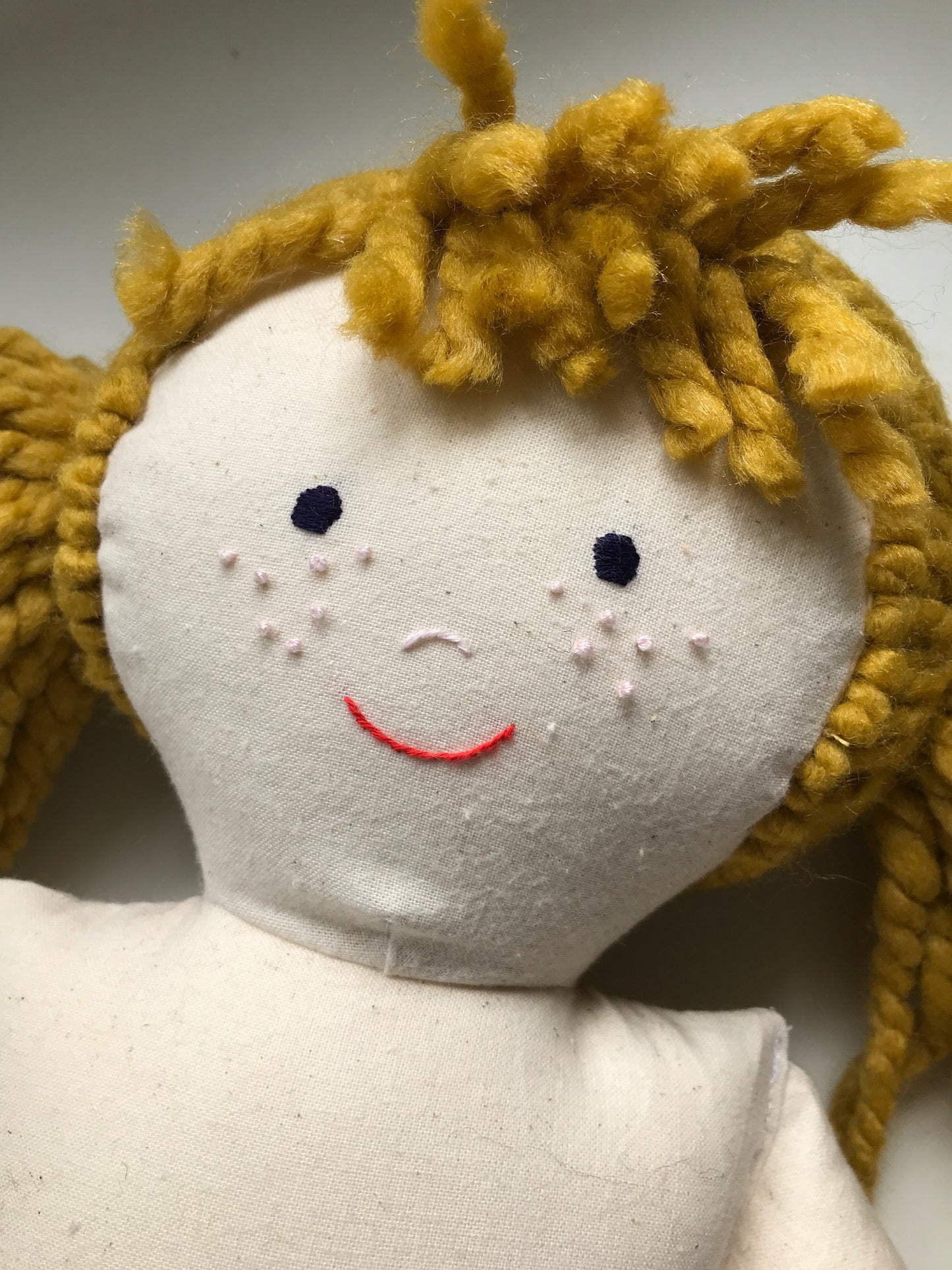 Handmade Rag Doll: Alice, Plain Legs