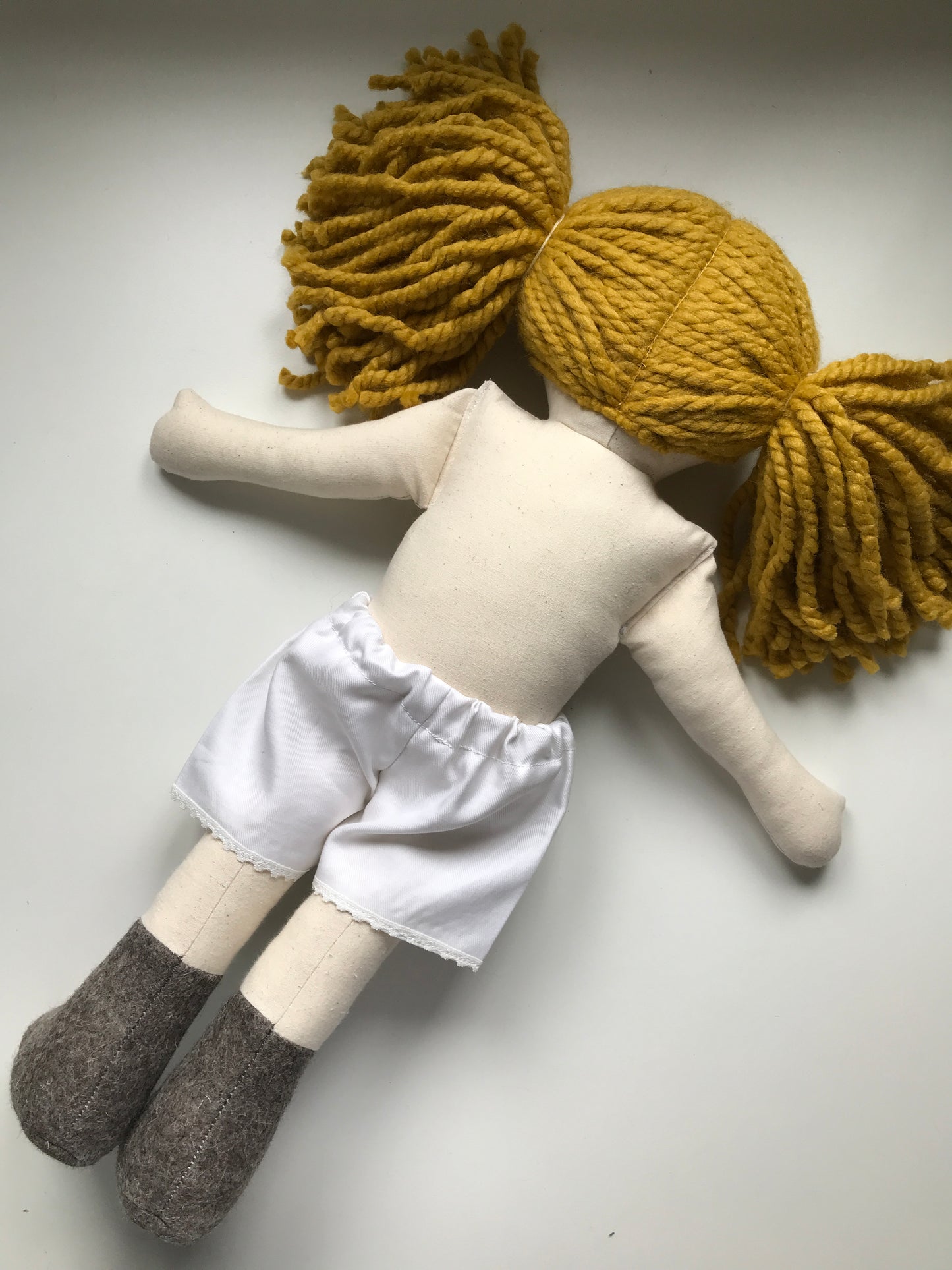 Handmade Rag Doll: Alice, Plain Legs