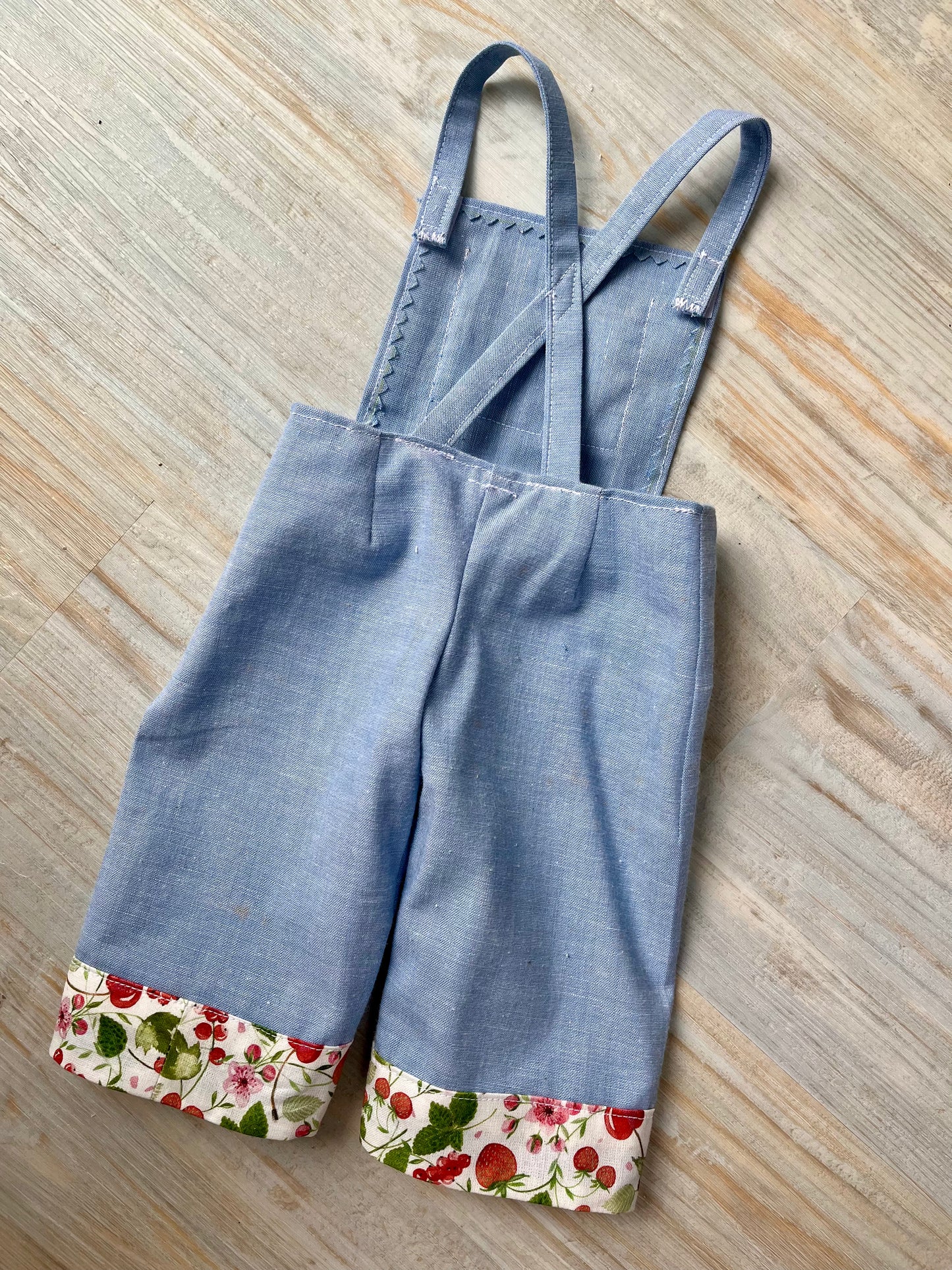 Doll Clothes, Dolls Dungarees and Blouse Set