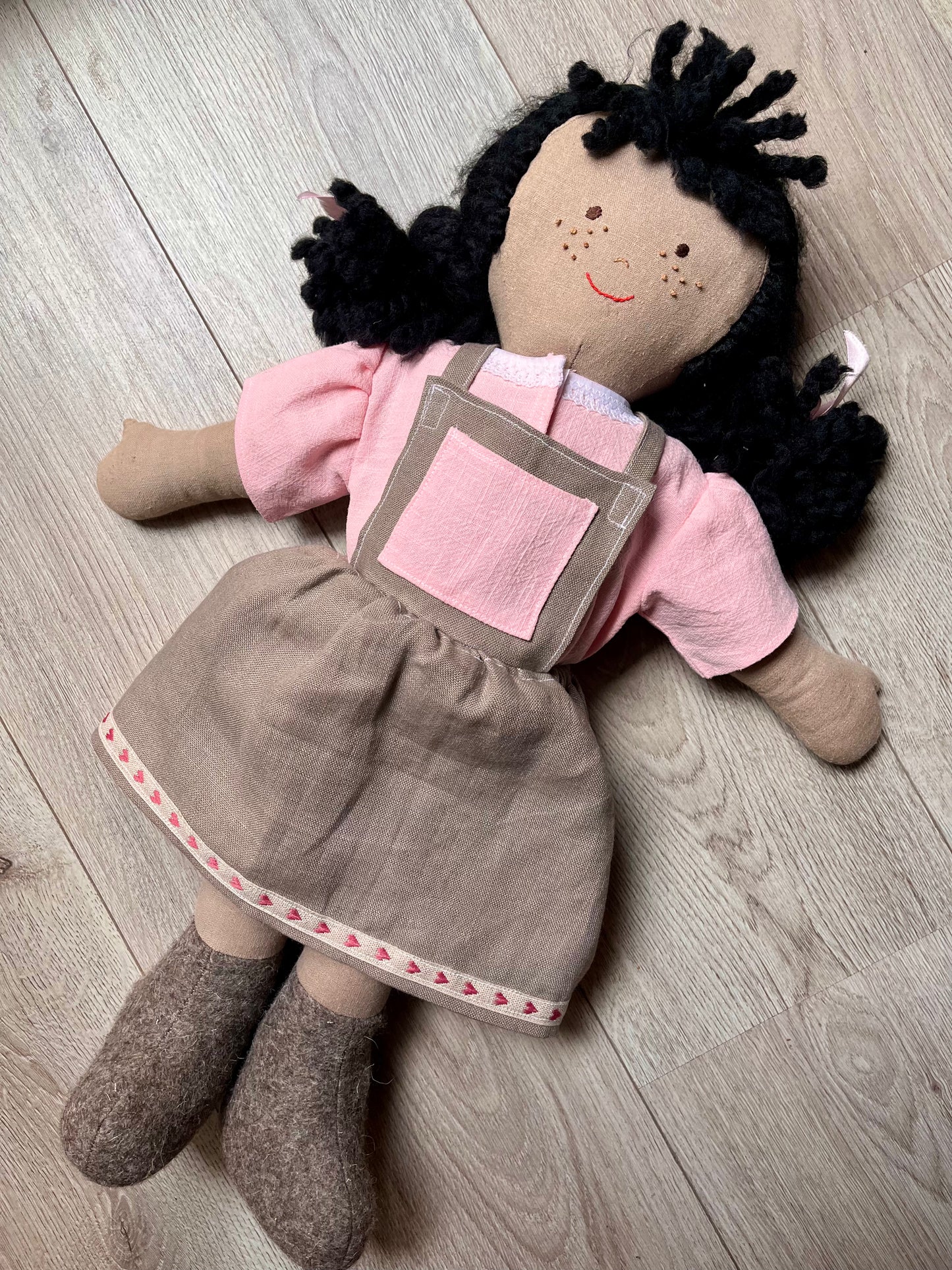 Dolls Bibbed Skirt and Blouse Set