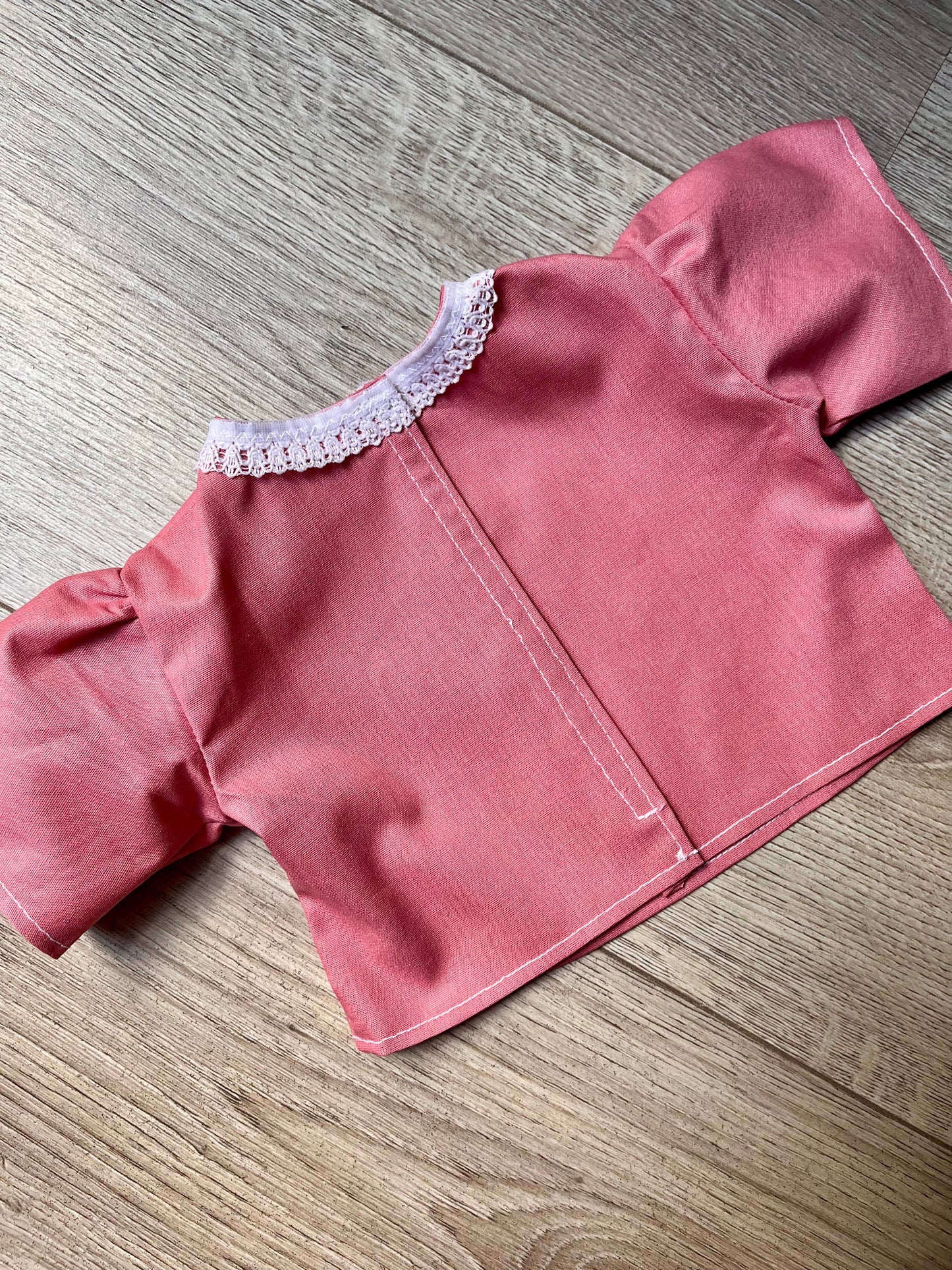 Dolls Pinafore and Blouse Set