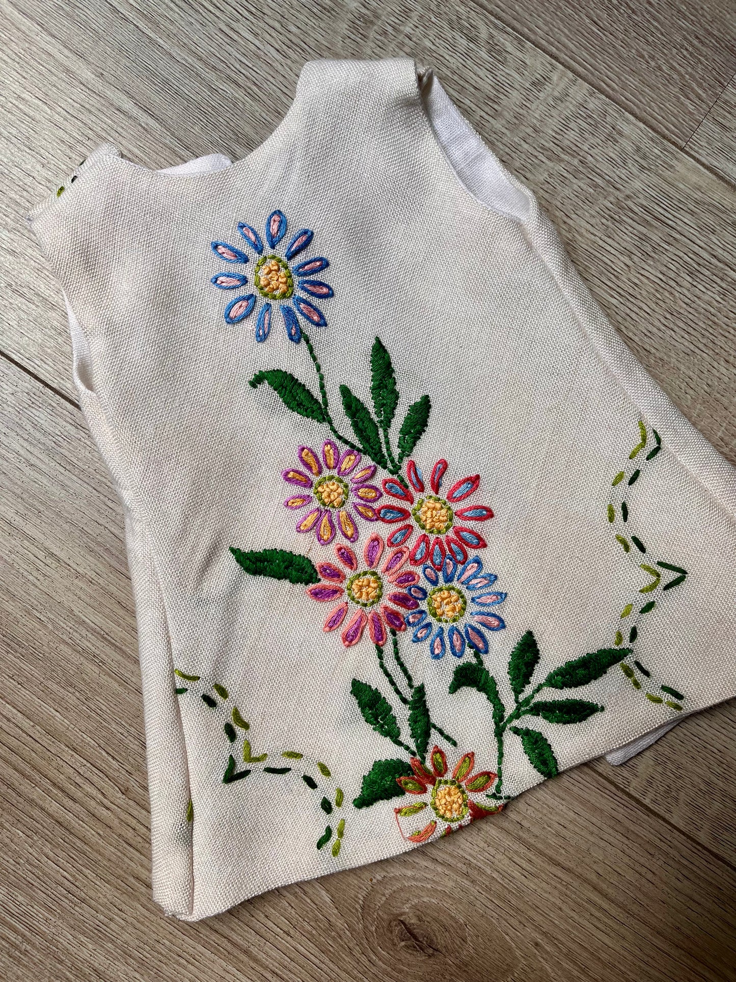 Dolls Pinafore and Blouse Set