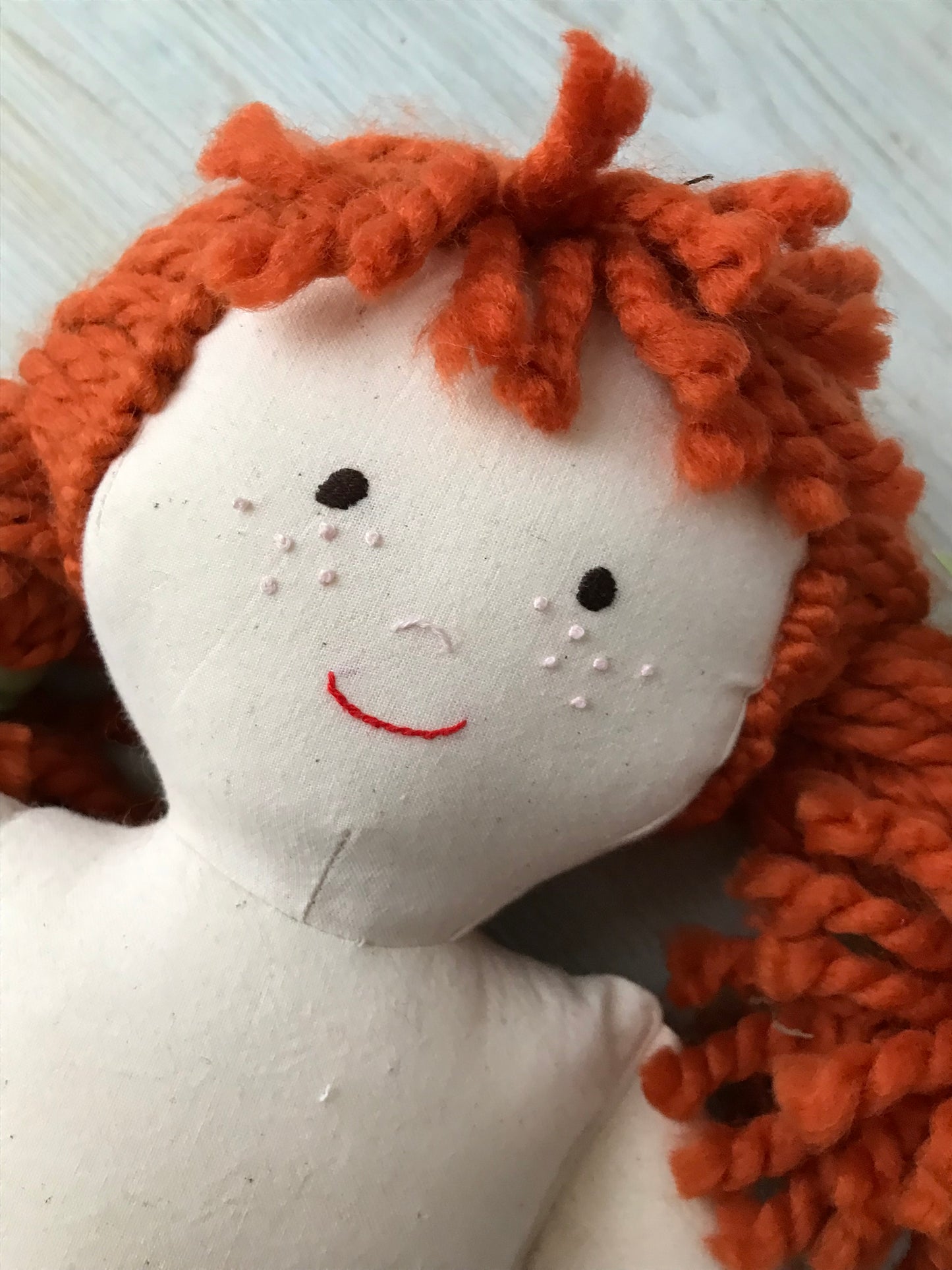 Handmade Rag Doll: Emily, Plain Legs
