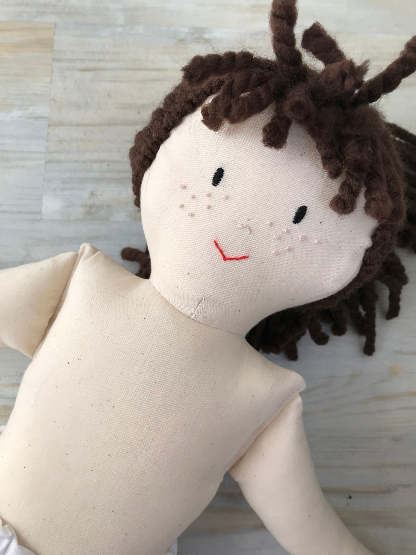 Handmade Rag Doll: Jemima, Striped Legs