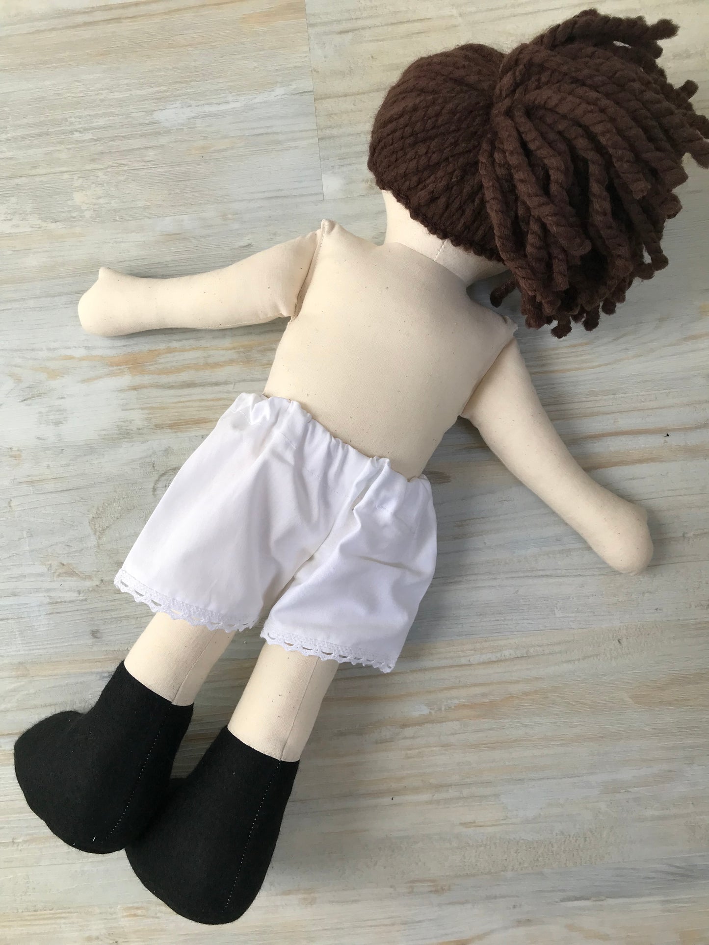 Handmade Rag Doll: Jemima, Plain Legs