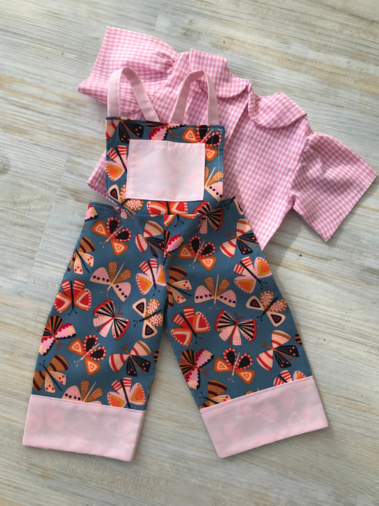 Doll Clothes Doll Dungarees and Blouse