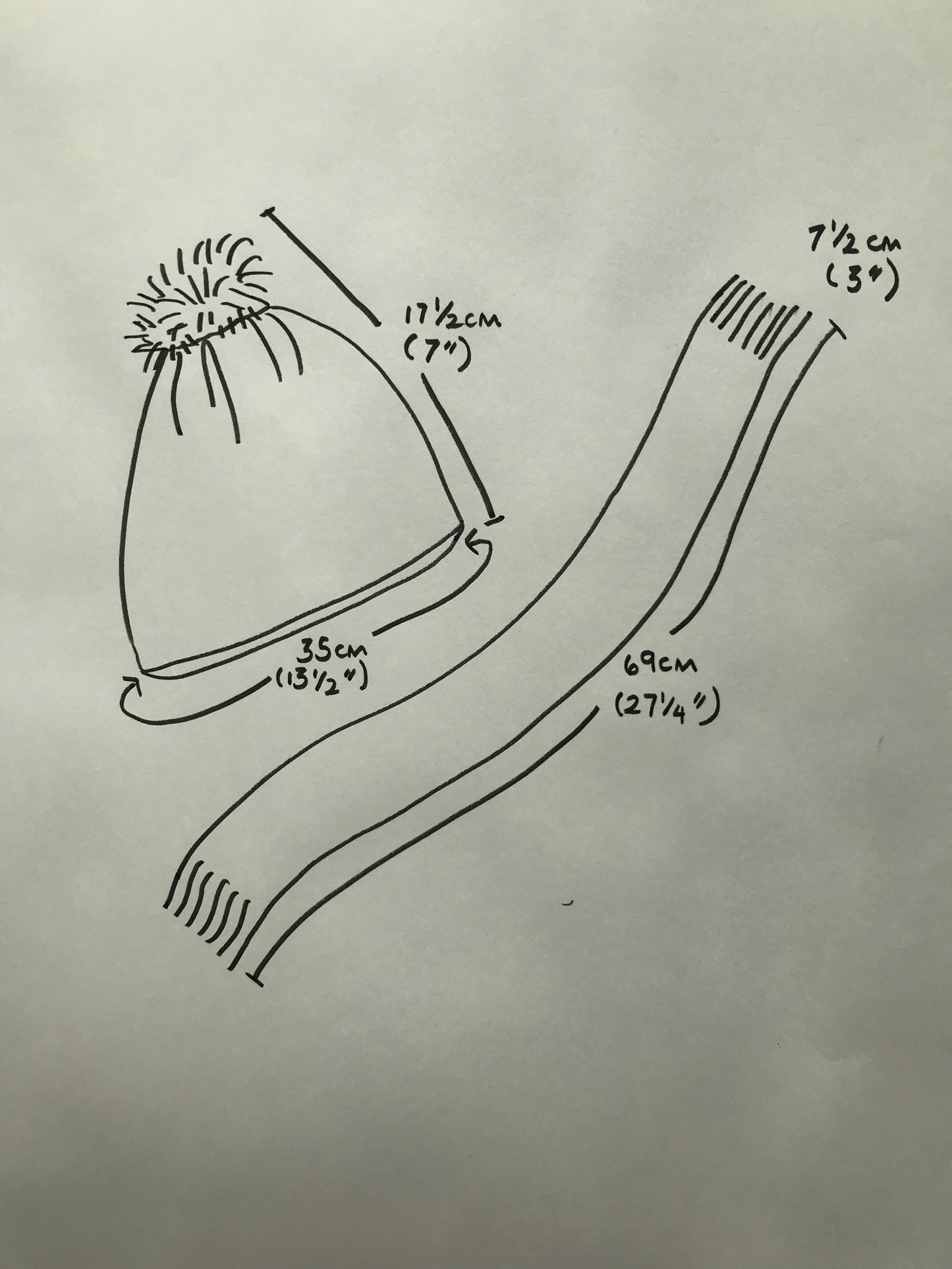 Doll Clothes Fleece Hat & Scarf