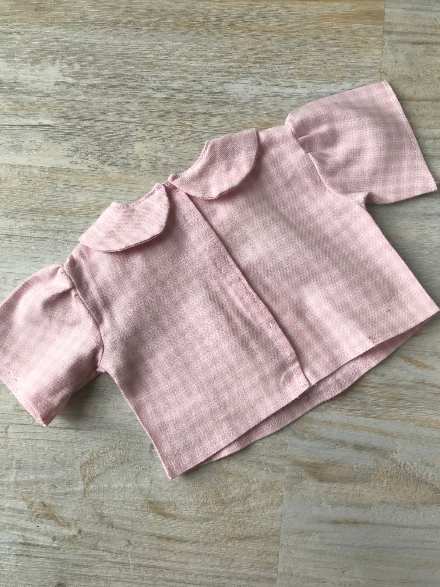 Doll Clothes, Bibbed Skirt and Blouse Set