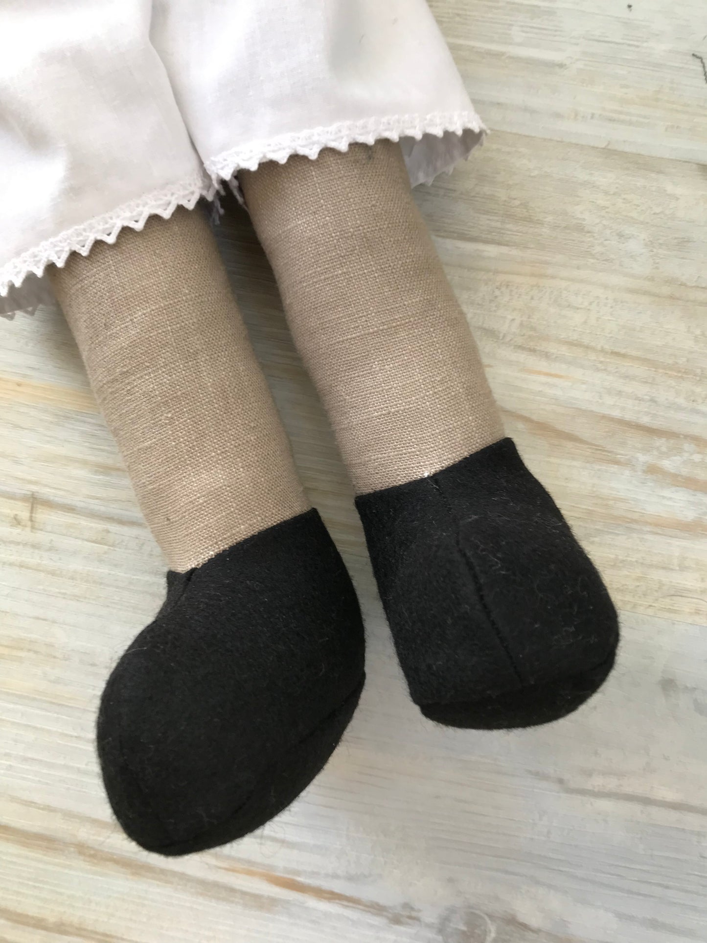 Handmade Rag Doll: Olivia, Plain Legs