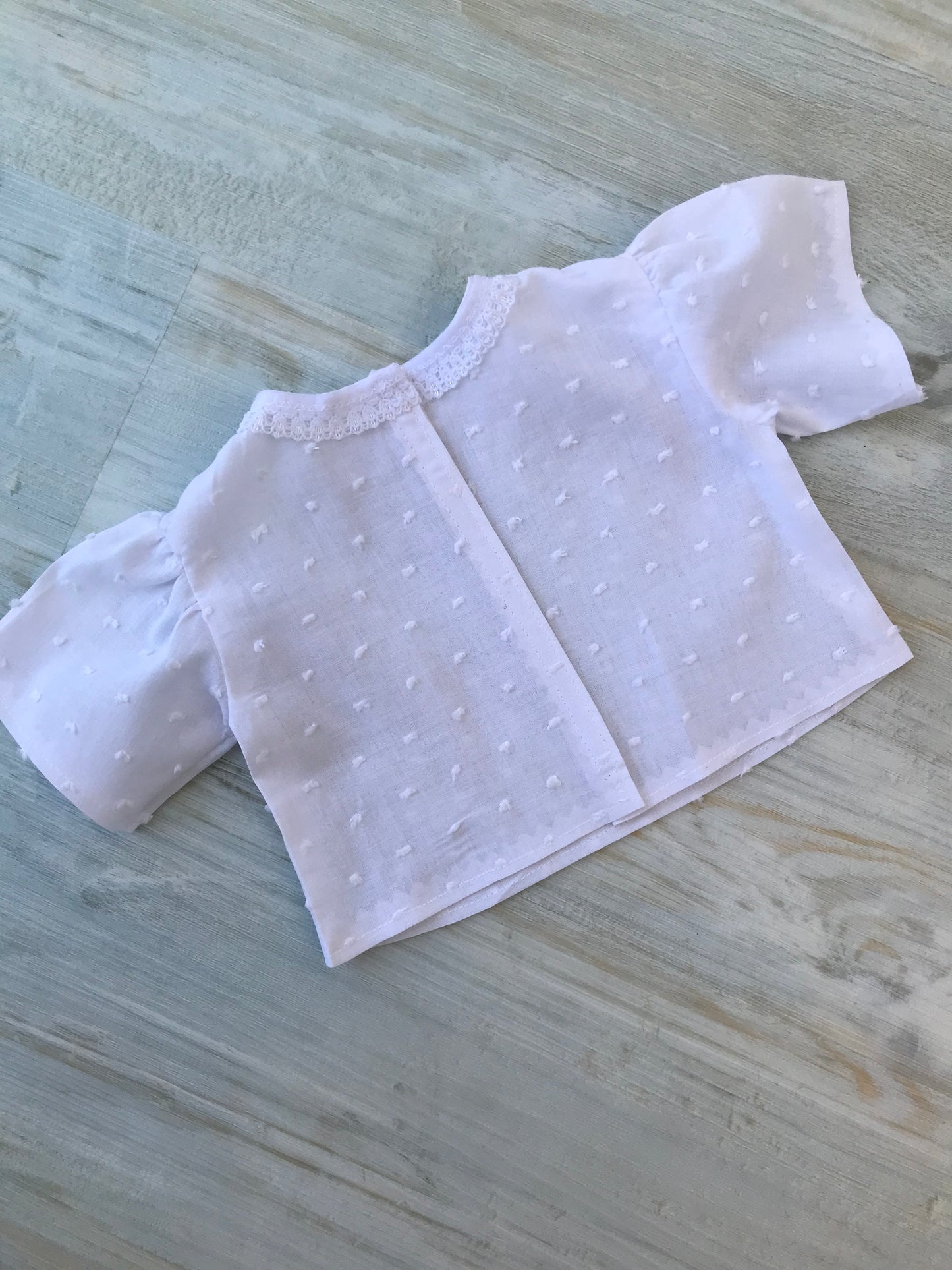 Doll Clothes, Bibbed Skirt and Blouse Set