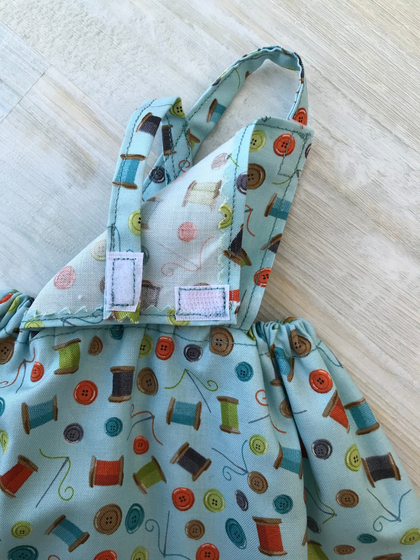 Doll Clothes, Bibbed Skirt and Blouse Set