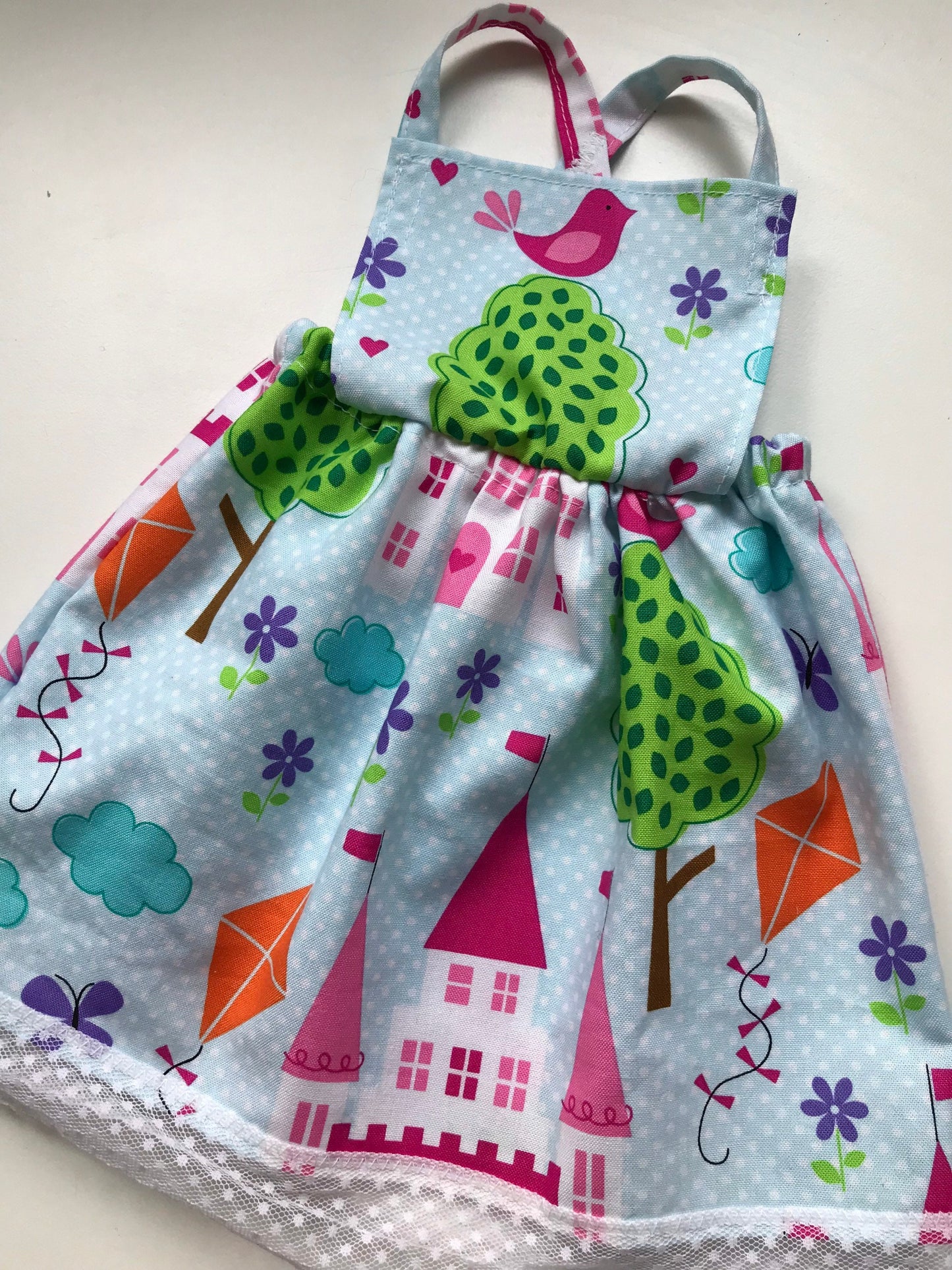 Doll Clothes, Bibbed Skirt and Blouse Set