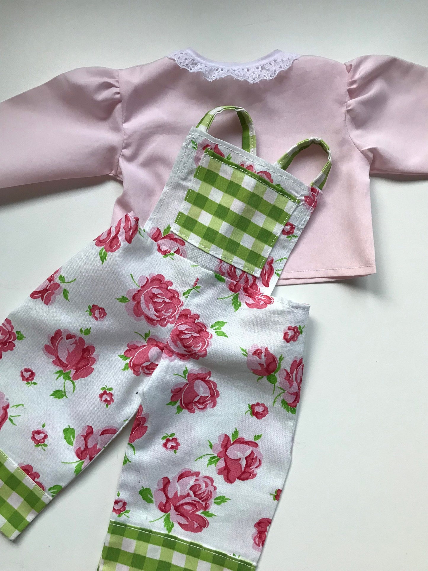Doll Clothes Dolls Dungarees and Blouse Set