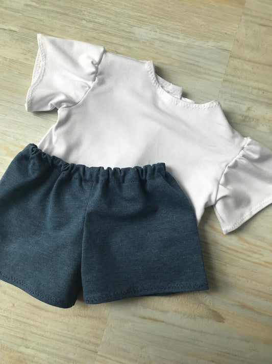 Doll Clothes Doll Shorts and T-shirt