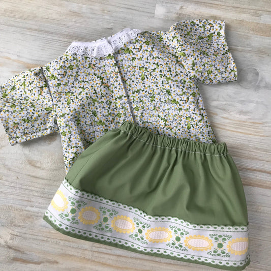 Dolls Clothes Skirt and Blouse Set
