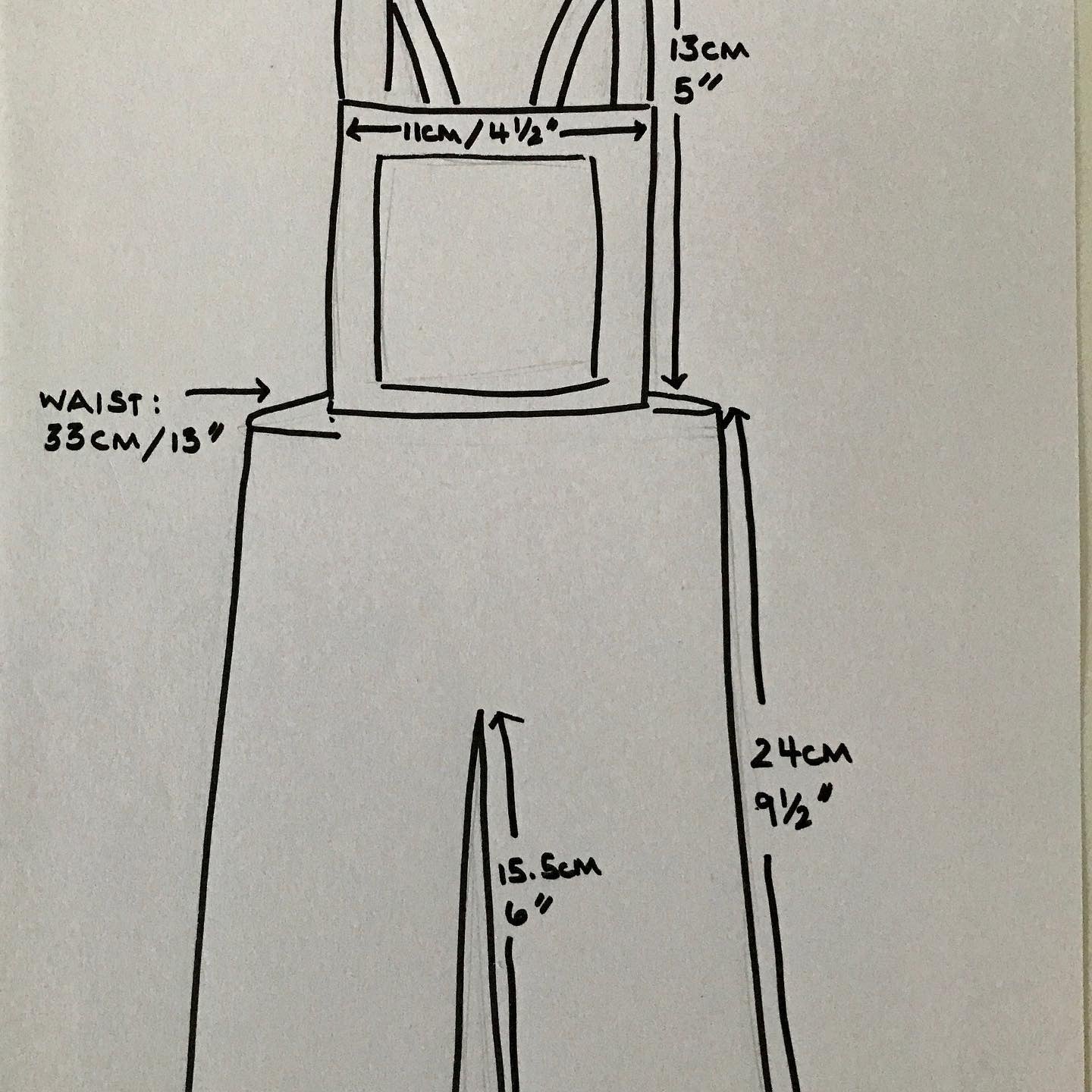 Doll Clothes Doll Dungarees & Blouse