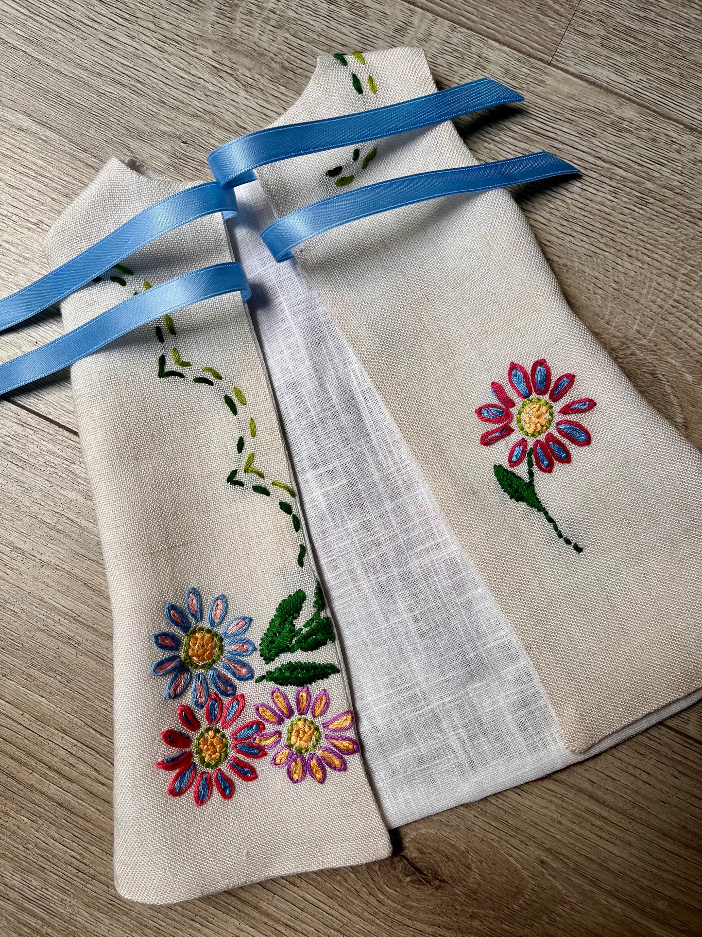 Dolls Pinafore and Blouse Set