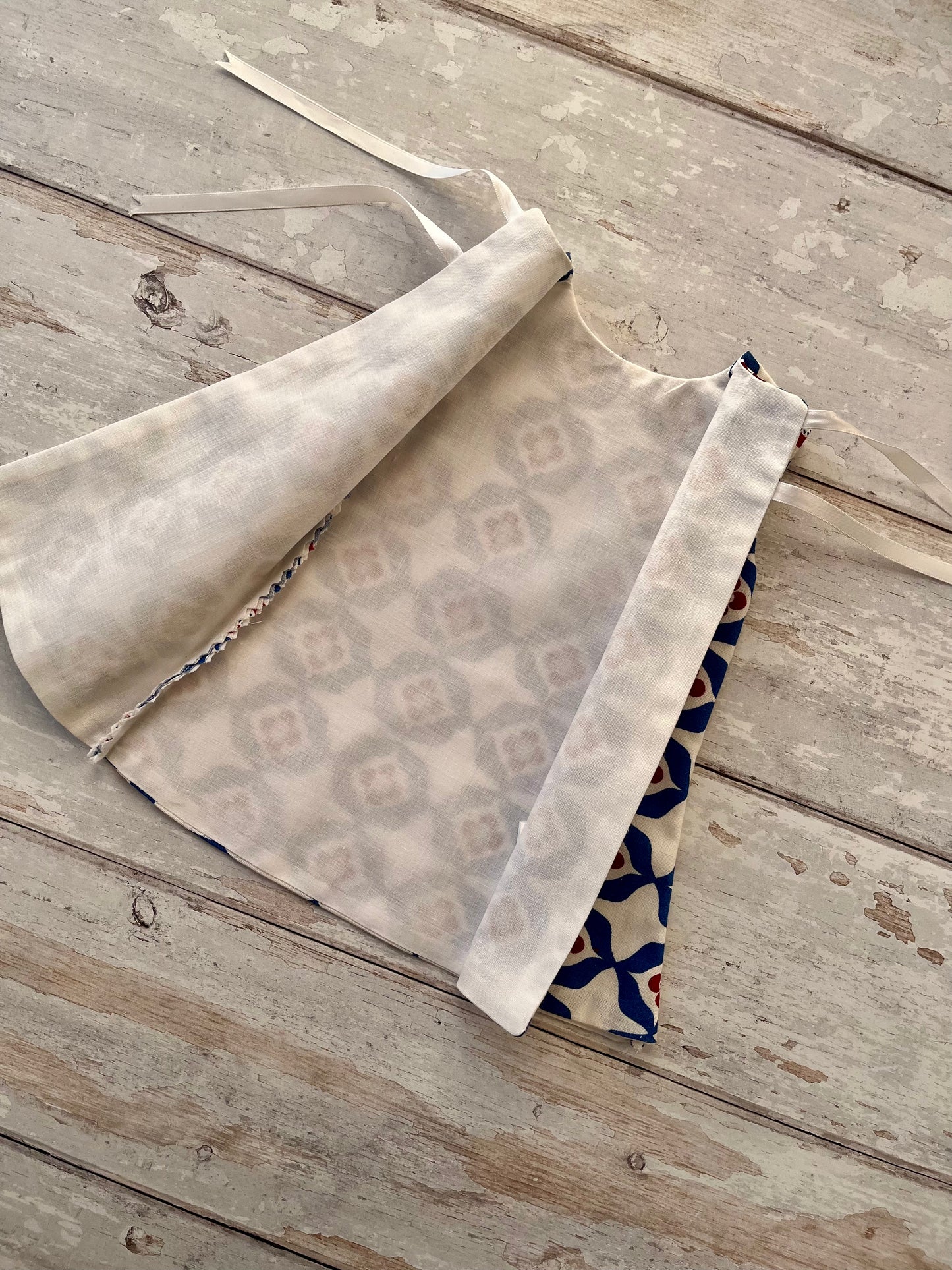 Dolls Pinafore and Blouse Set