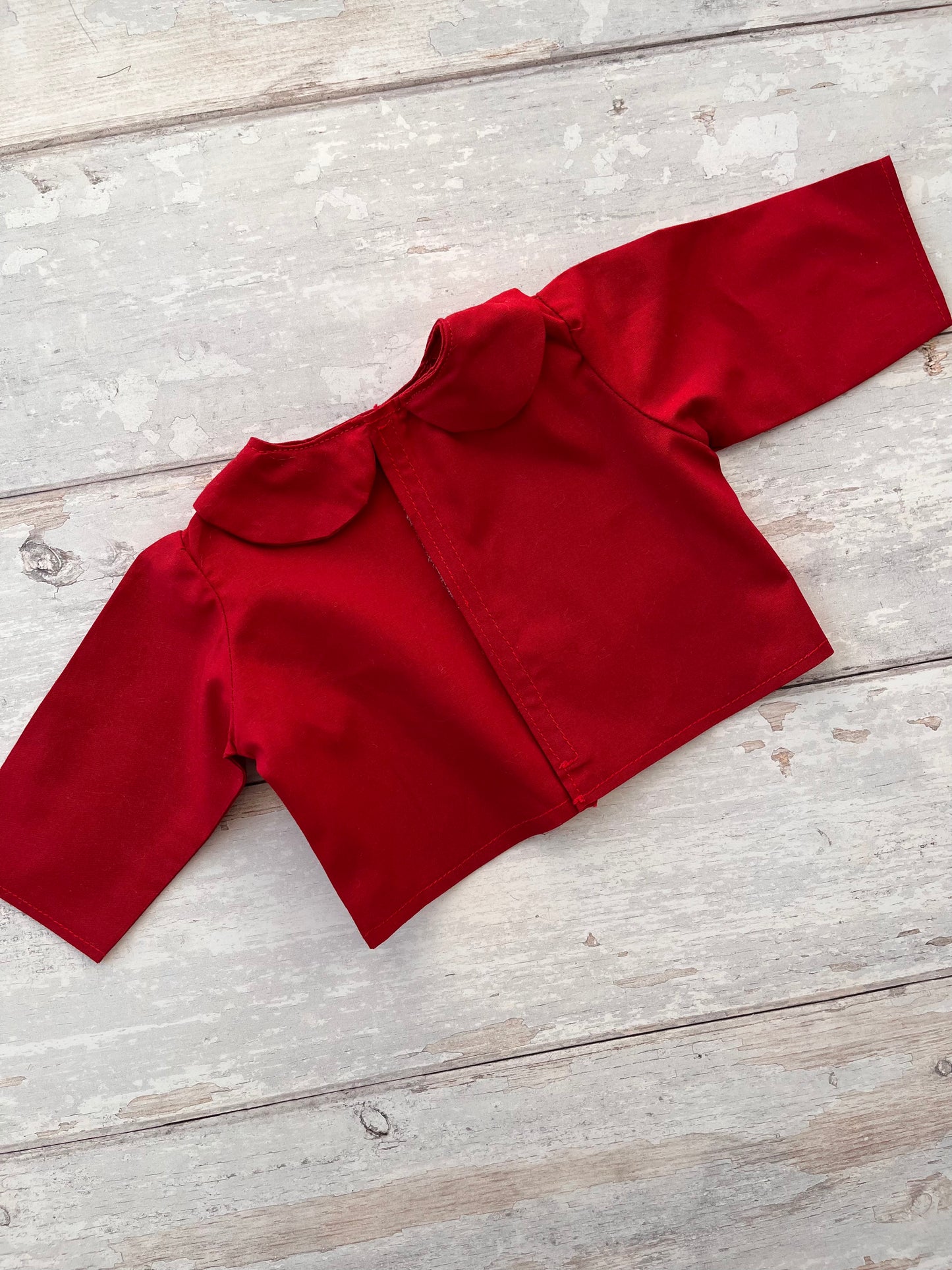 Dolls Pinafore and Blouse Set