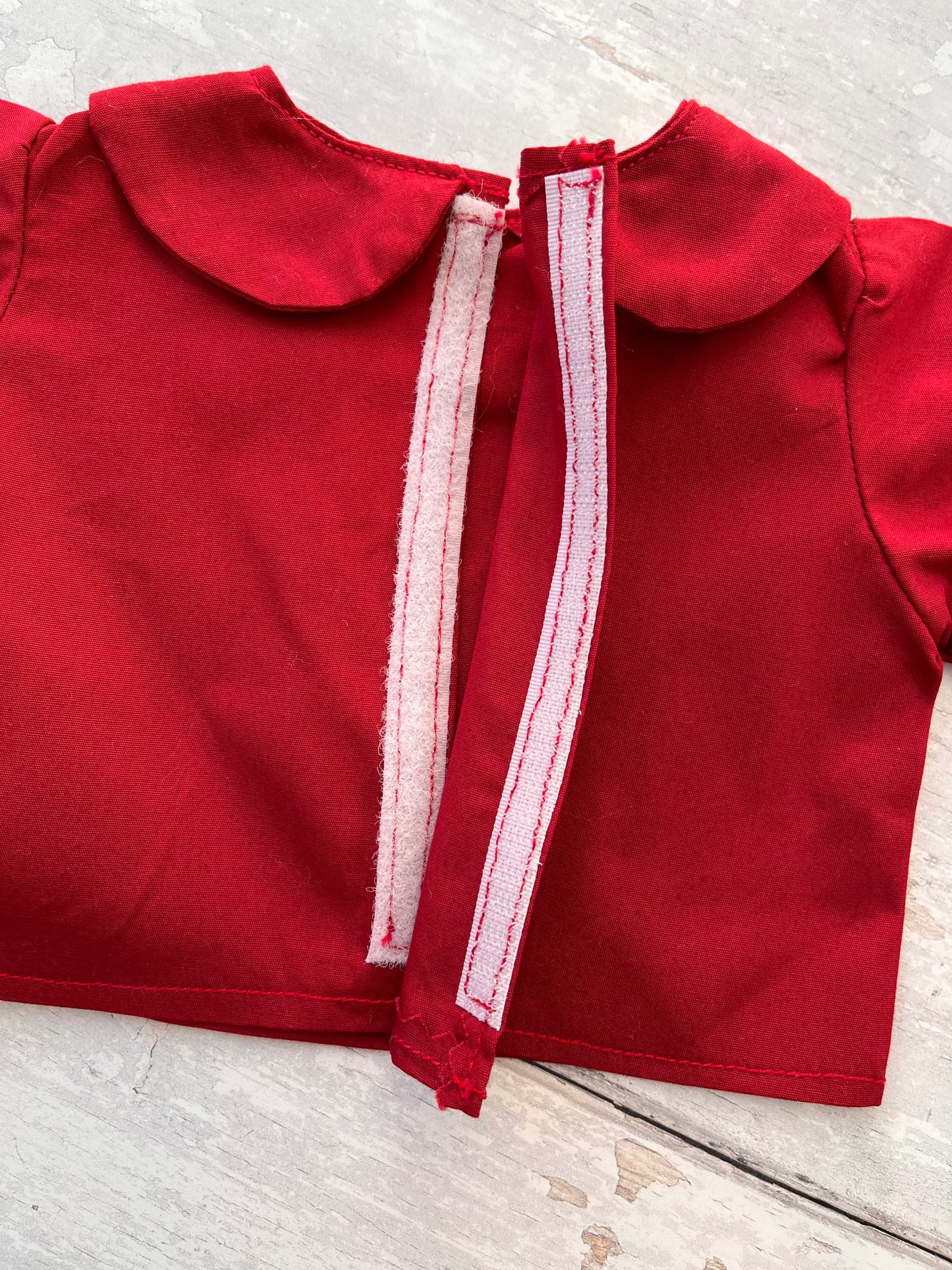 Dolls Pinafore and Blouse Set