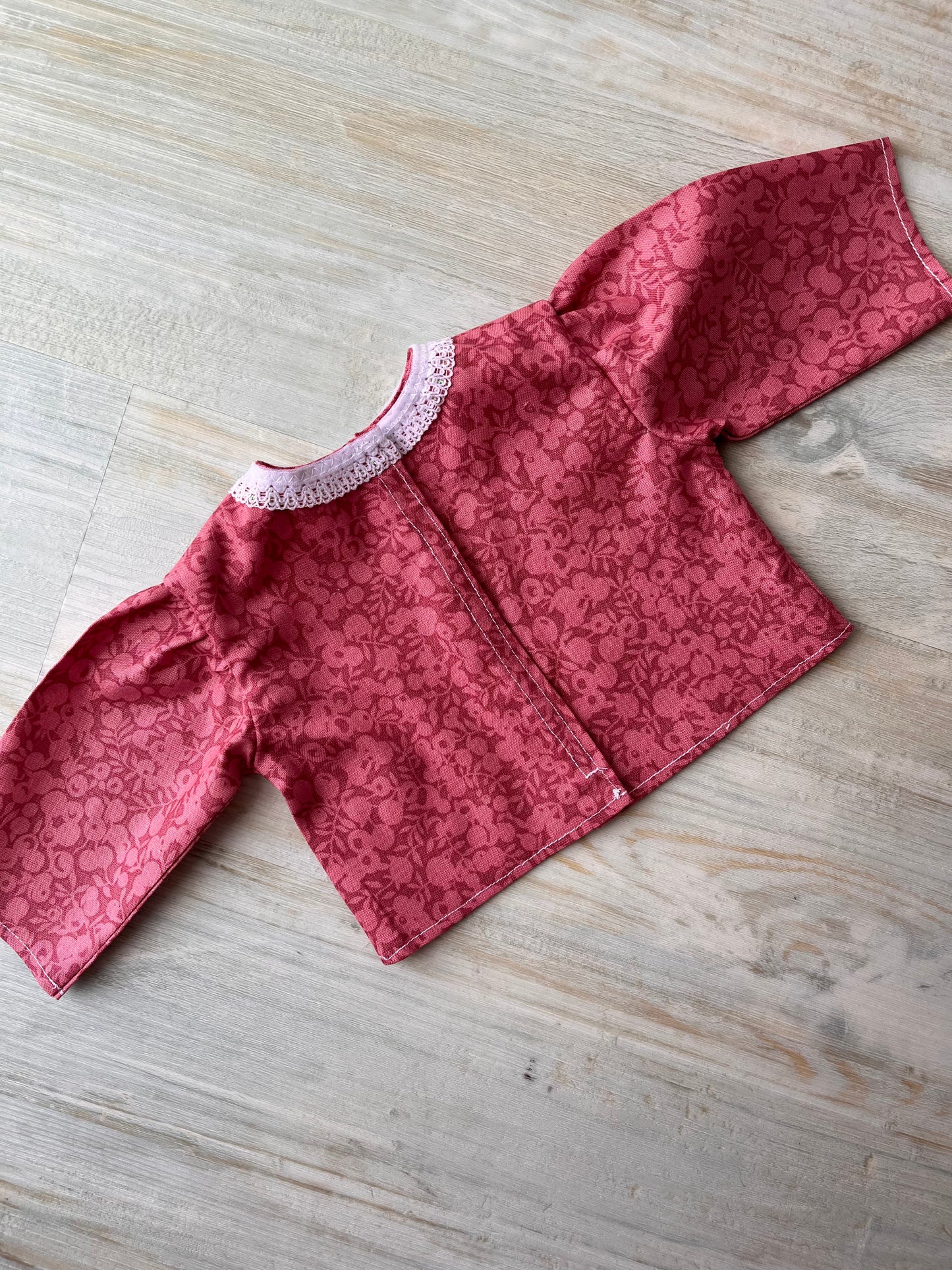Dolls Pinafore and Blouse Set