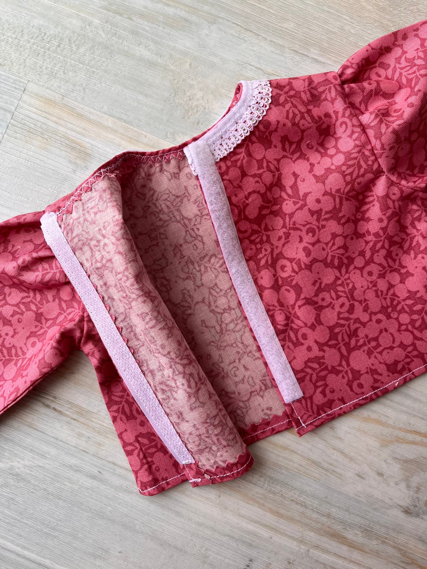 Dolls Pinafore and Blouse Set