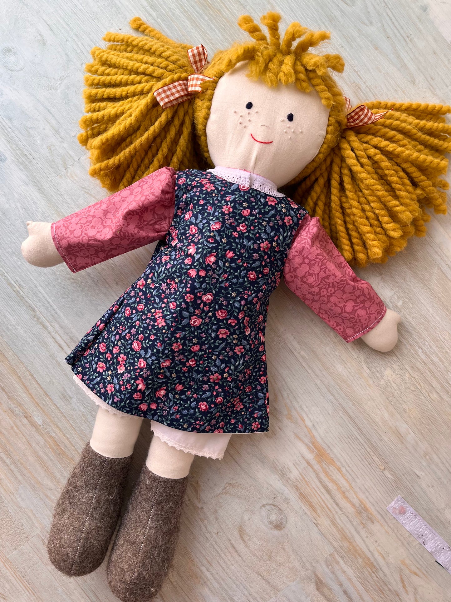 Dolls Pinafore and Blouse Set