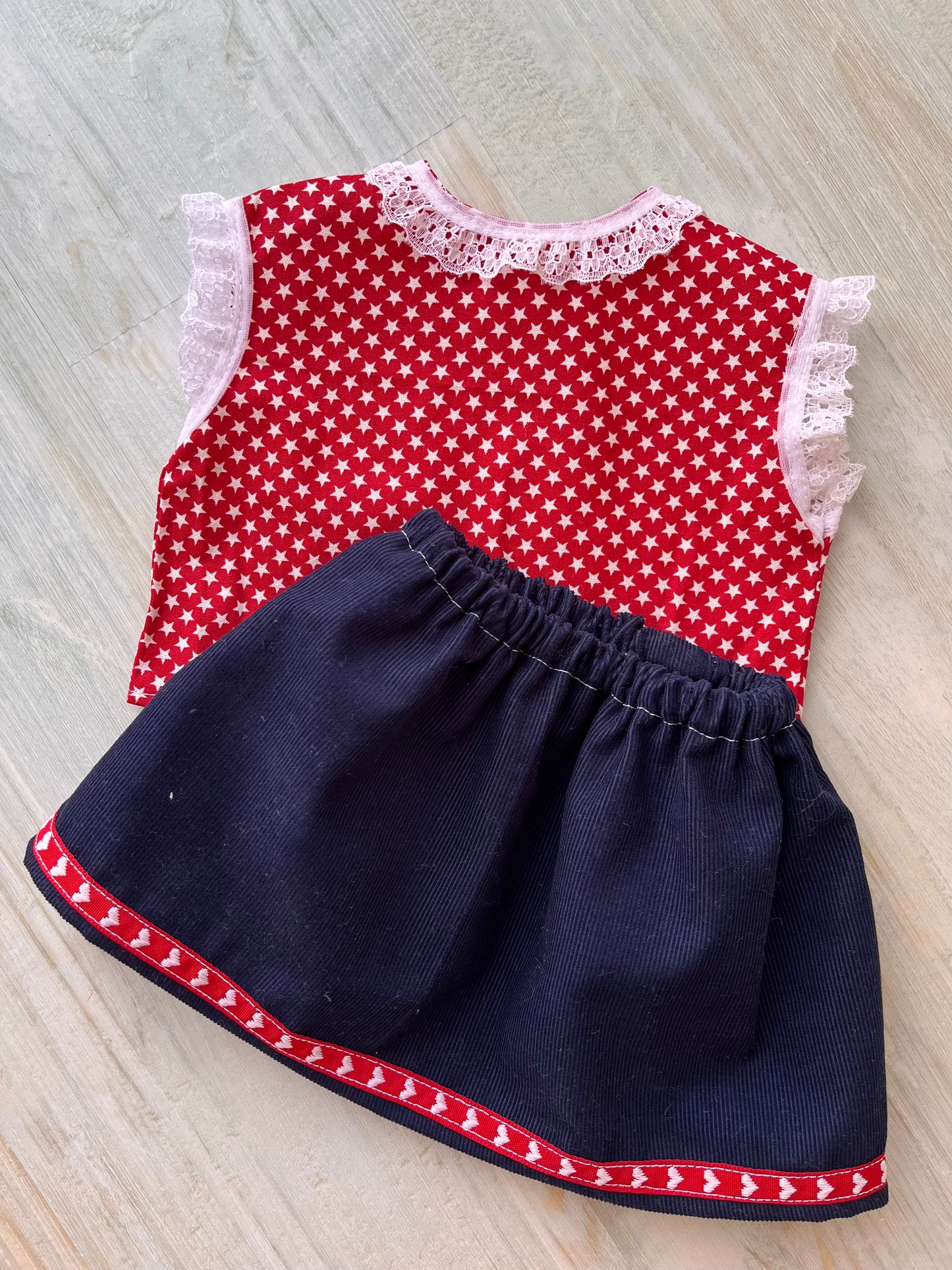 Dolls Skirt and Blouse Set