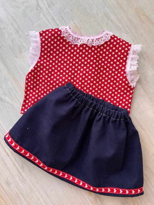 Dolls Skirt and Blouse Set