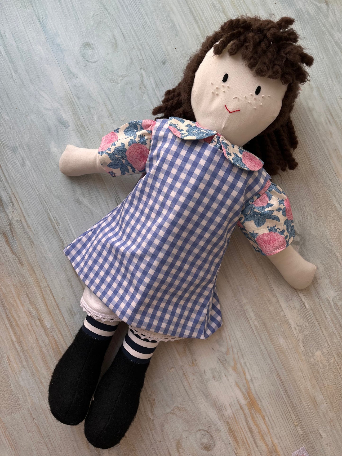 Dolls Blouse, Pinafore, and Skirt Set