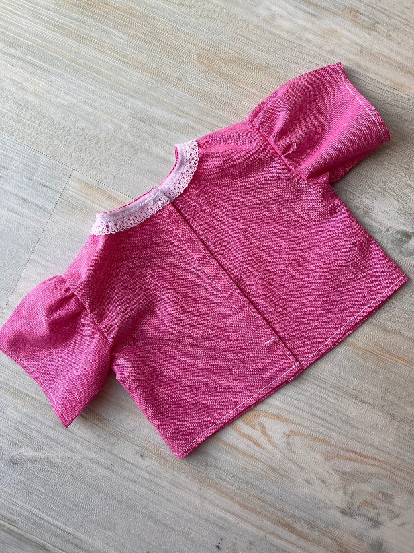 Dolls Dungarees and Blouse Set