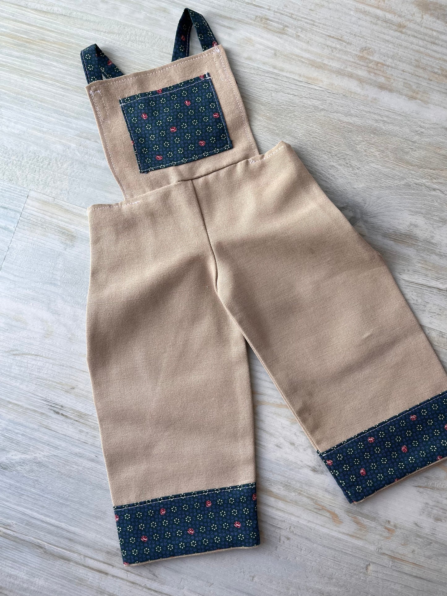 Dolls Dungarees and Blouse Set