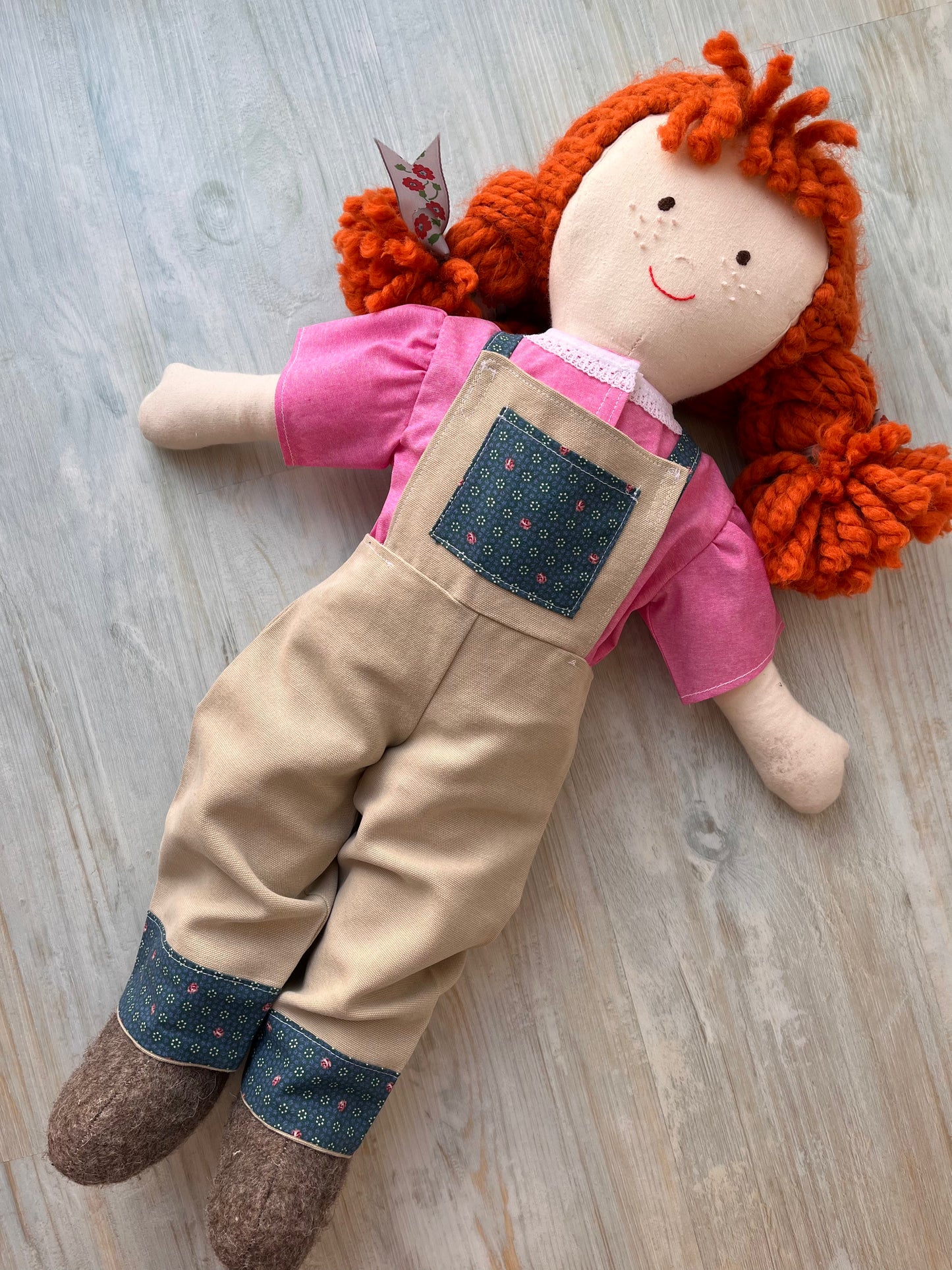 Dolls Dungarees and Blouse Set