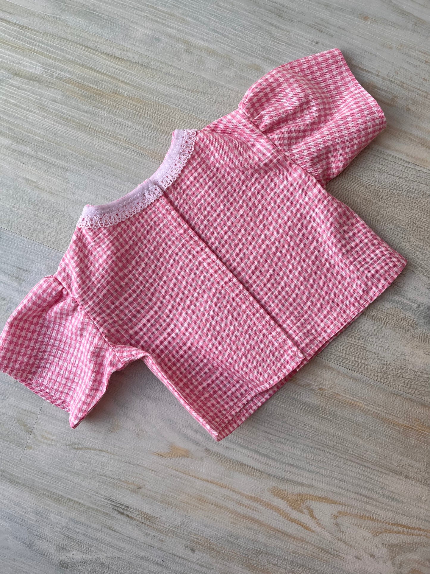 Dolls Pinafore and Blouse Set