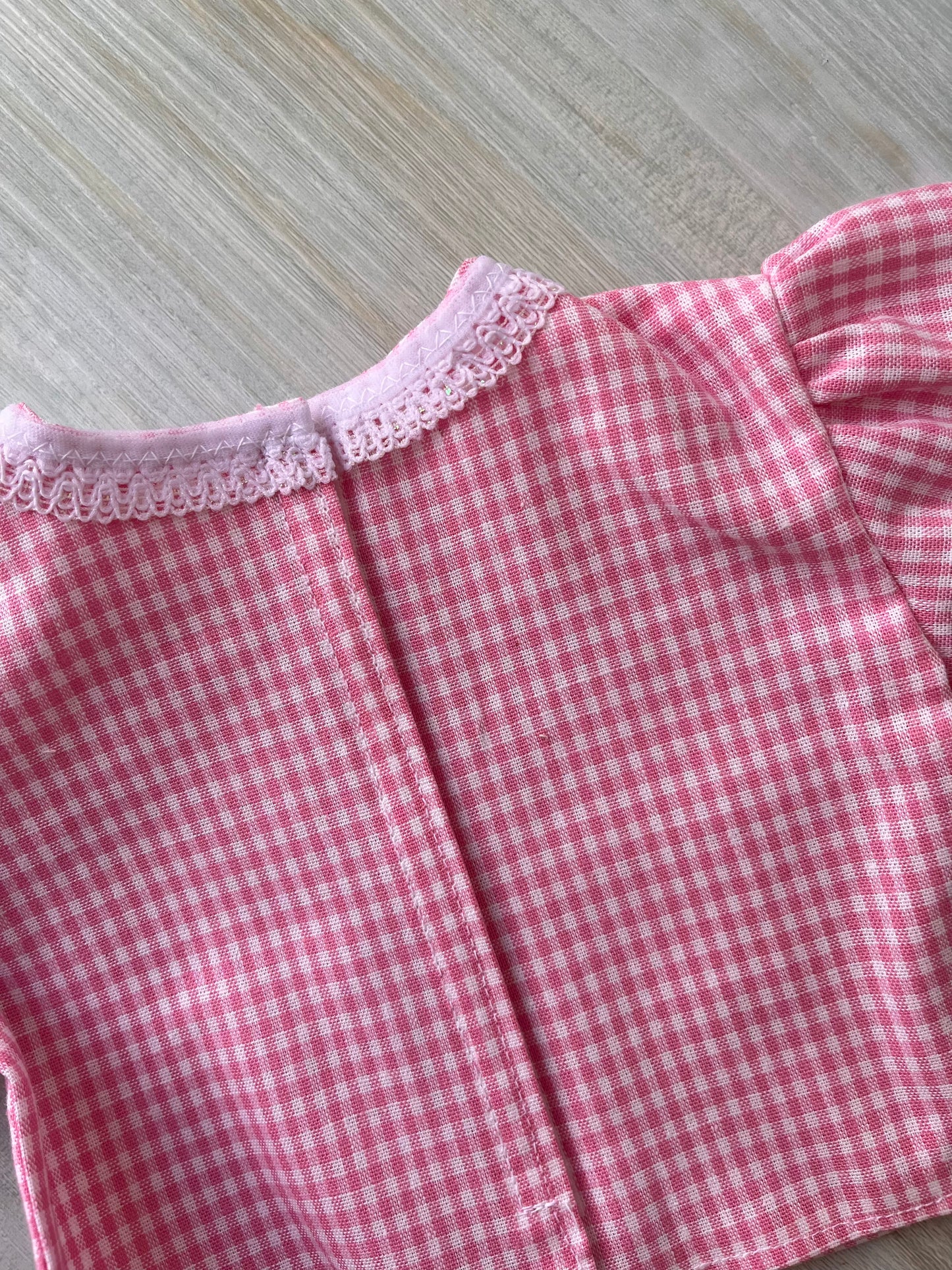 Dolls Pinafore and Blouse Set