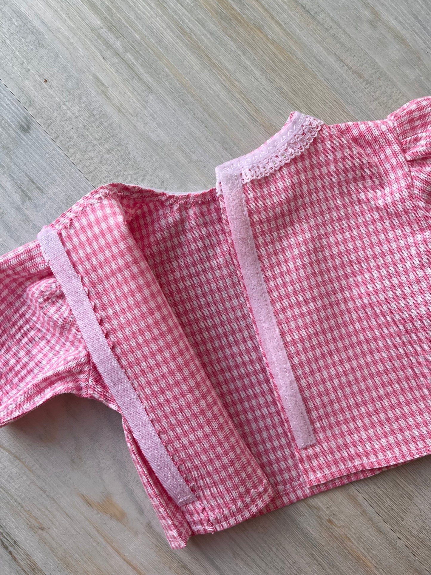 Dolls Pinafore and Blouse Set