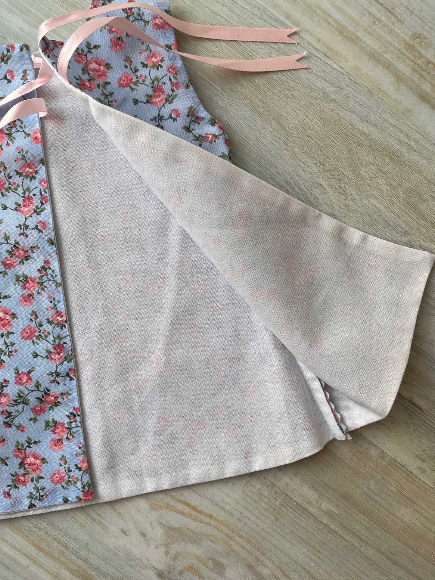 Dolls Pinafore and Blouse Set