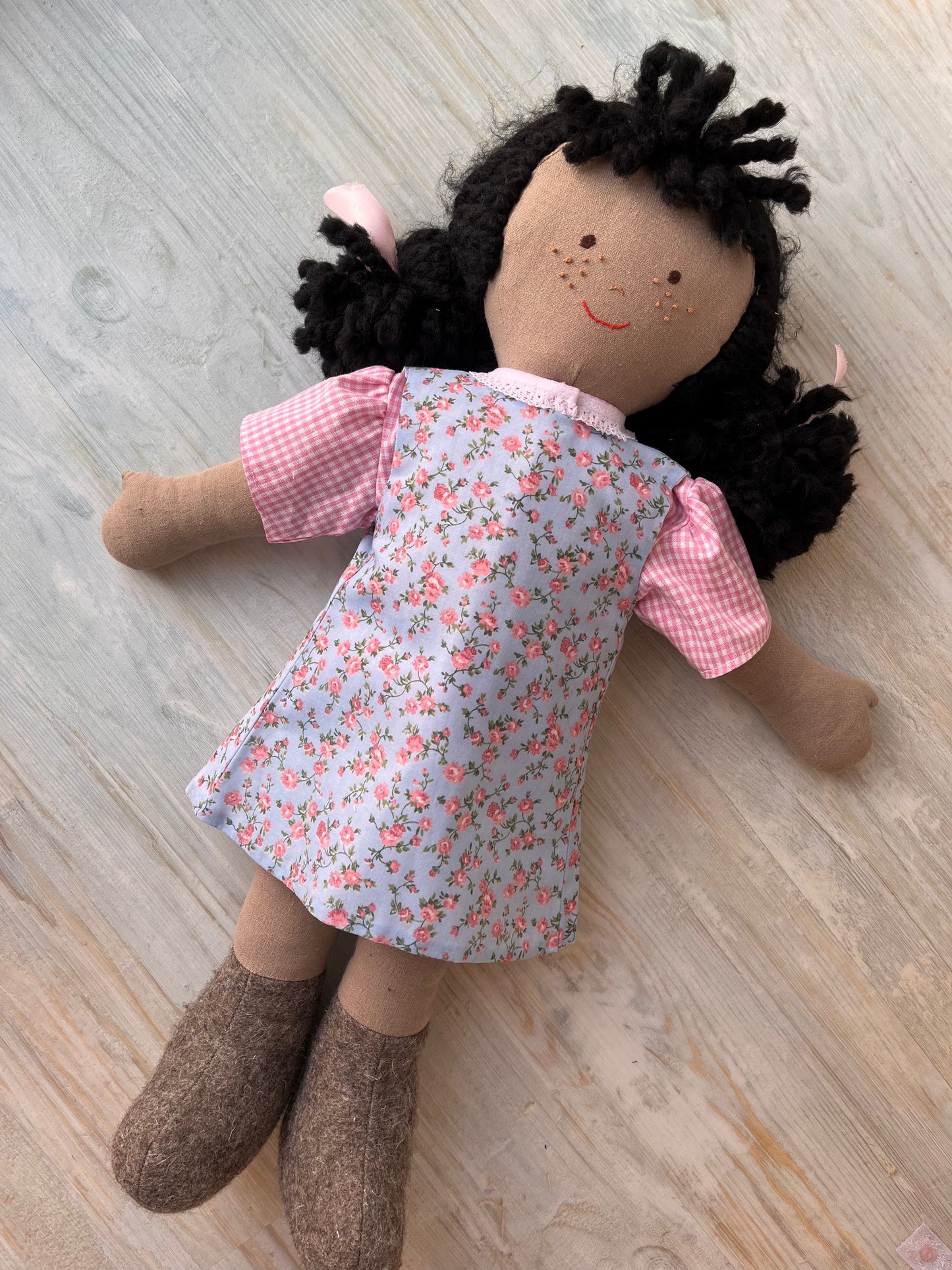 Dolls Pinafore and Blouse Set