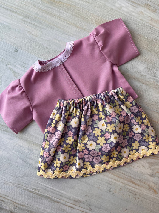 Dolls Skirt and Blouse Set