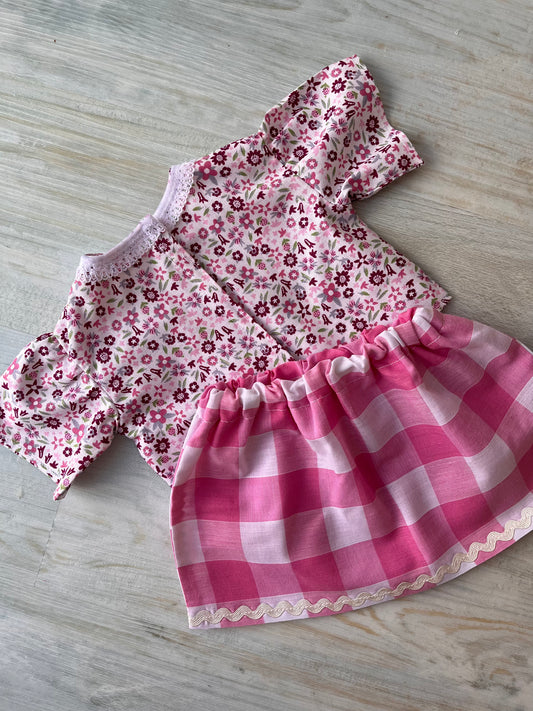 Dolls Skirt and Blouse Set