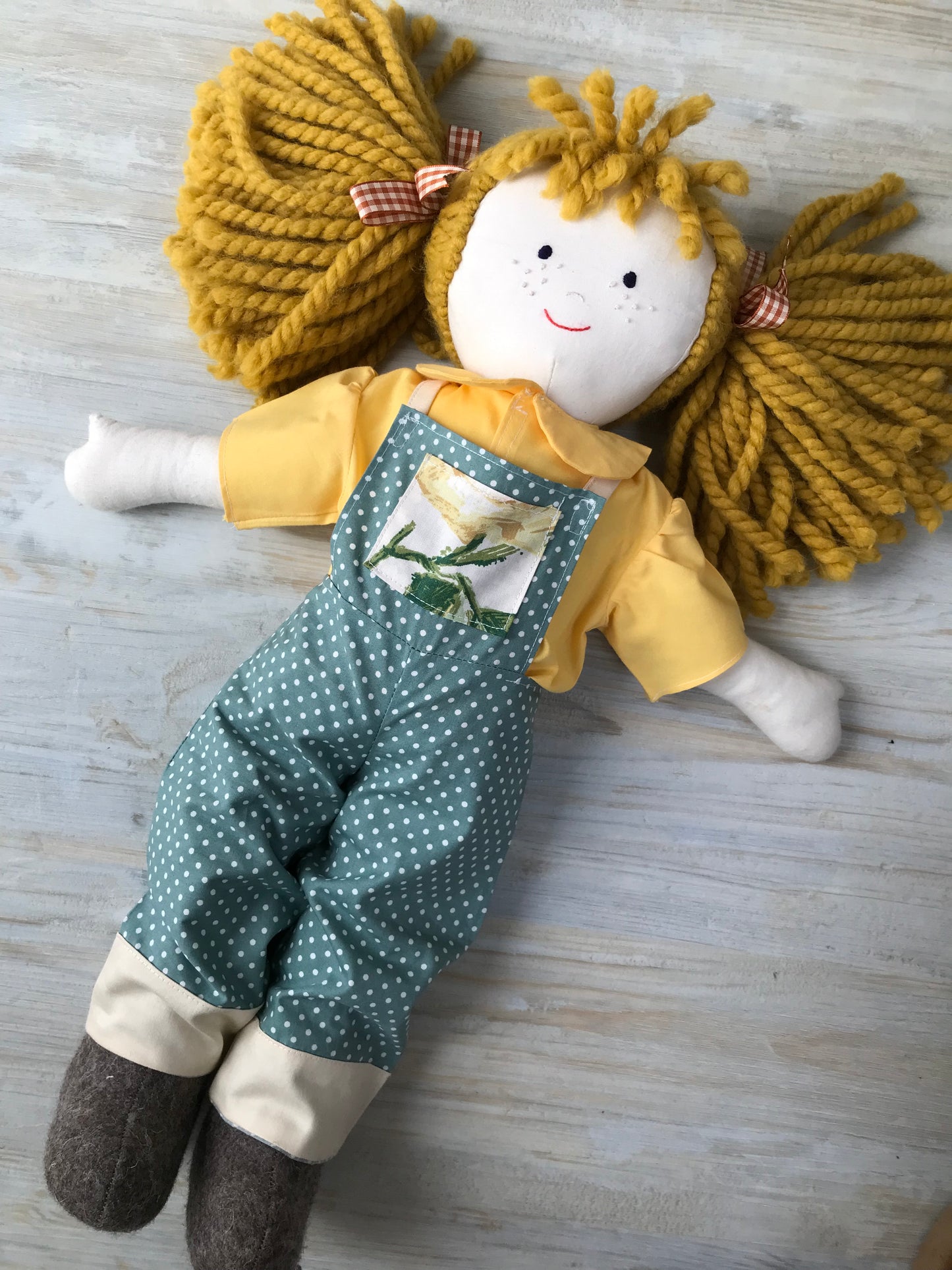 Doll Clothes Doll Dungarees & Blouse