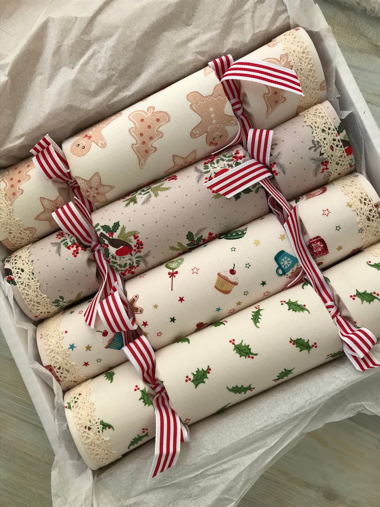 Fabric Christmas Crackers