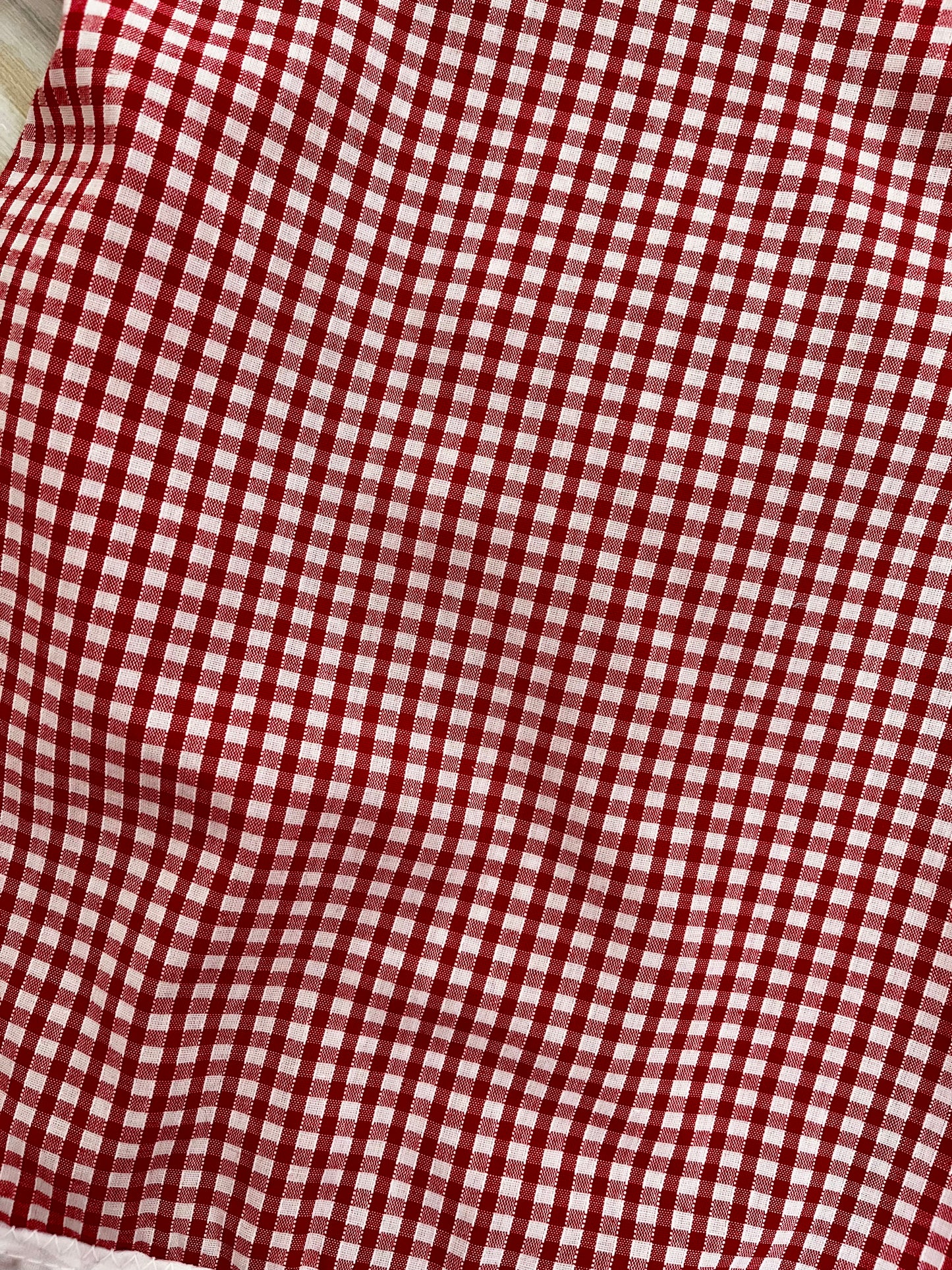Dolls Red Cotton Gingham Dress