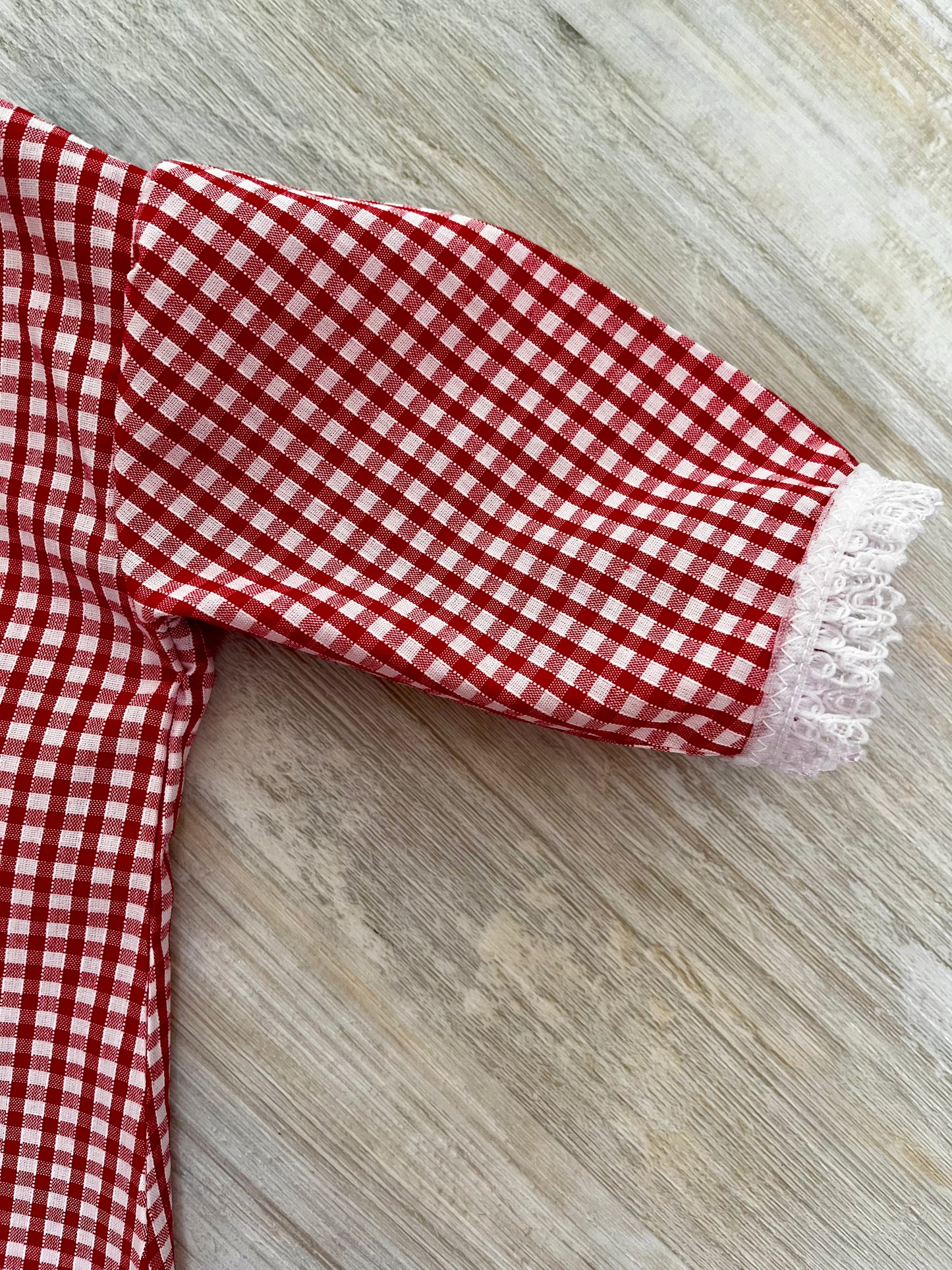Dolls Red Cotton Gingham Dress