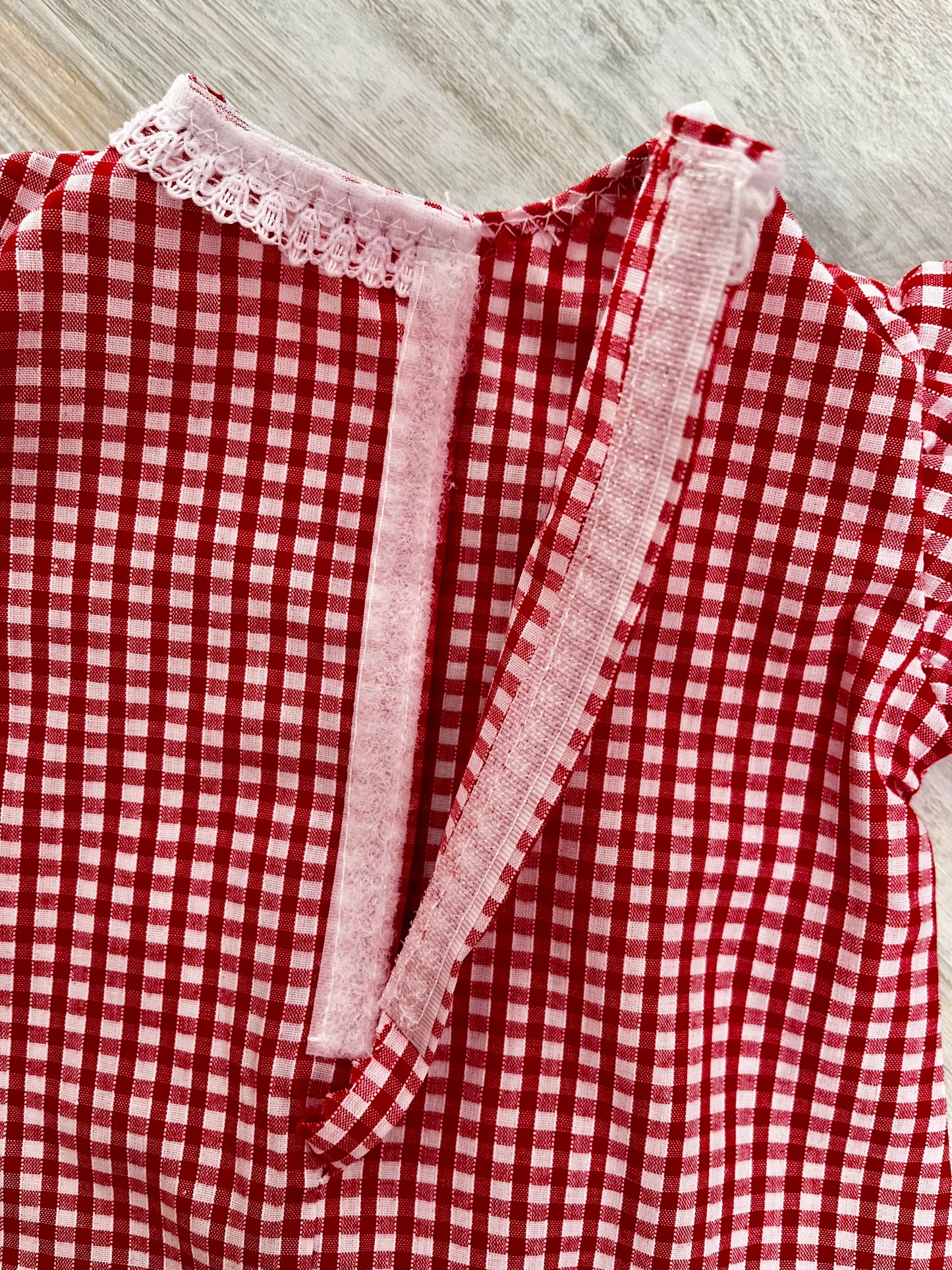 Dolls Red Cotton Gingham Dress