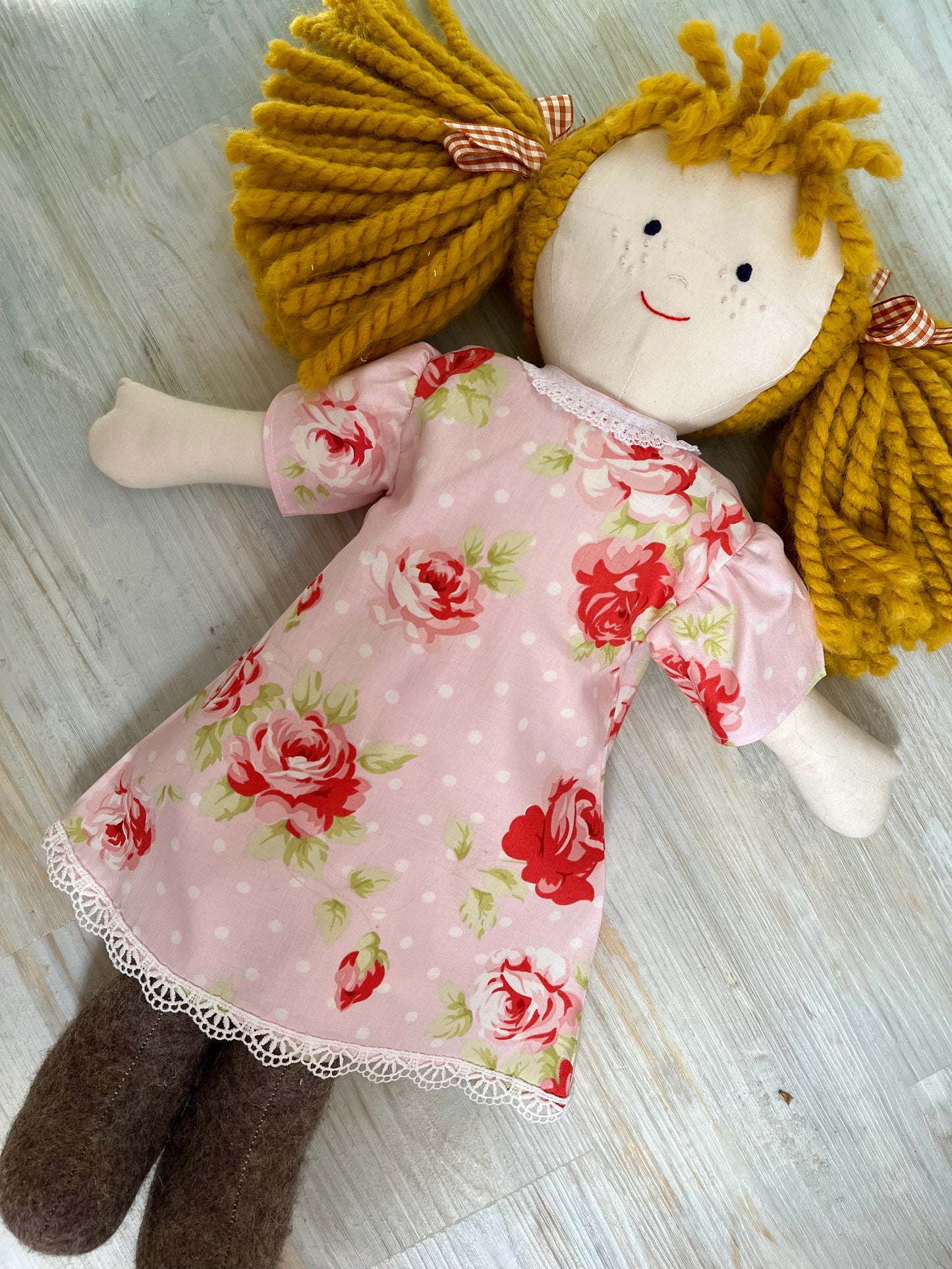 Dolls Rose-Print Cotton Dress