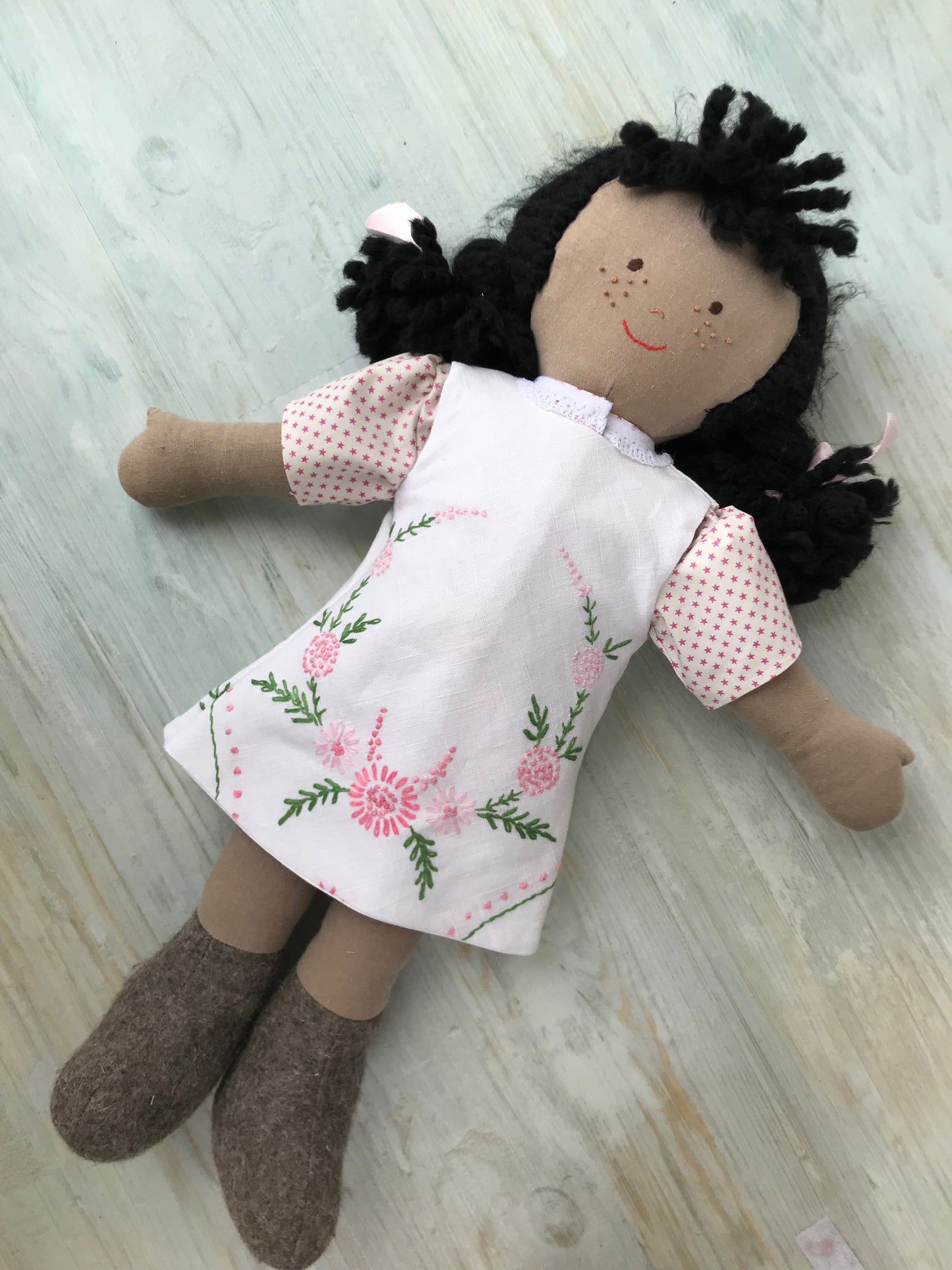 Dolls Blouse, Pinafore, and Skirt Set