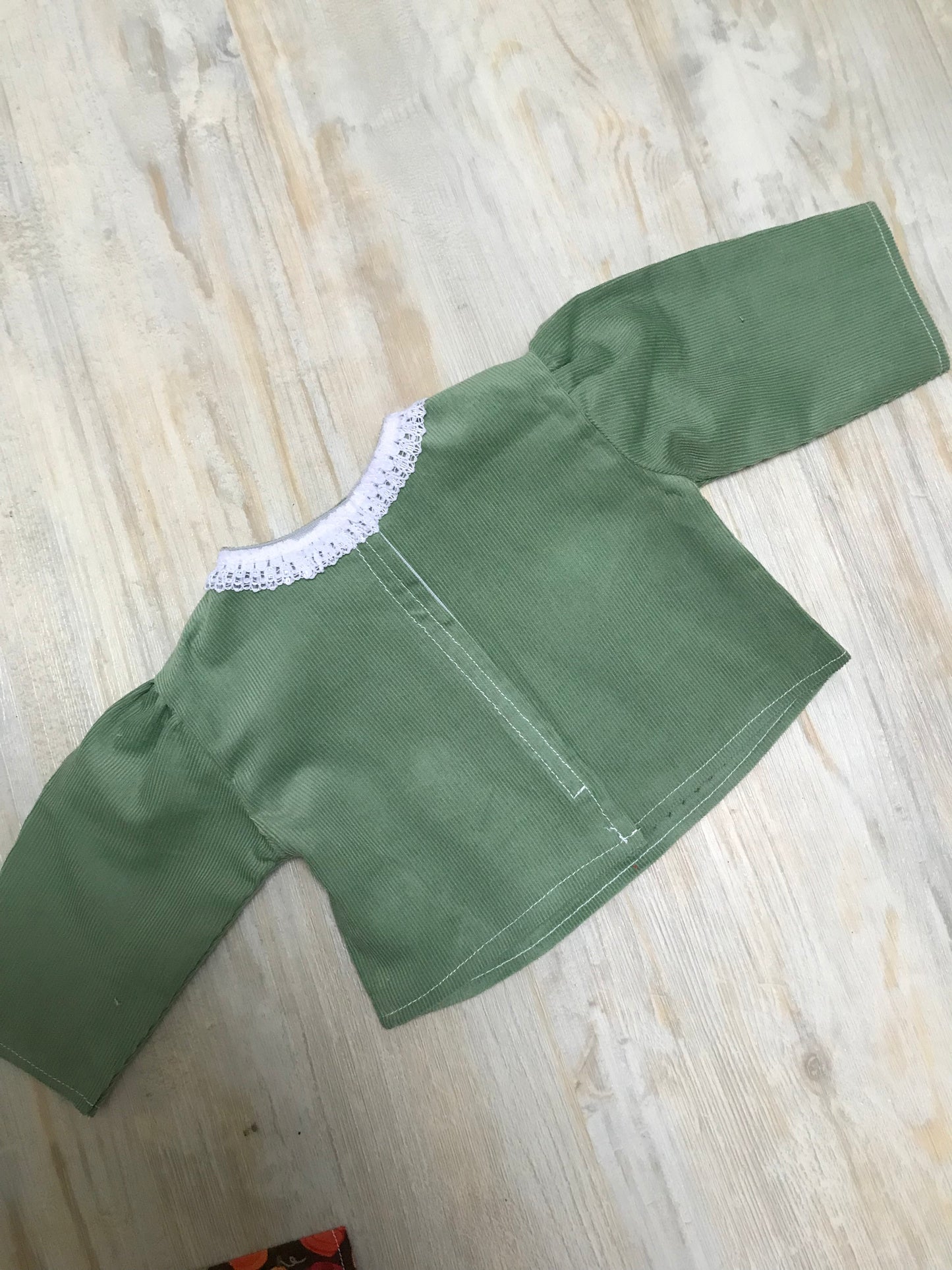 Dolls Pumpkin Dungarees and Blouse Set